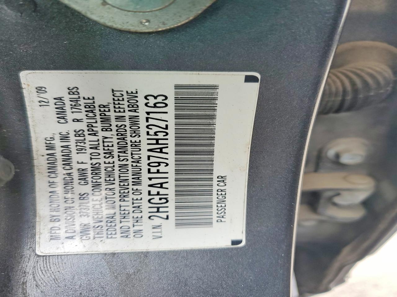 2010 Honda Civic Exl Gray vin: 2HGFA1F97AH527163