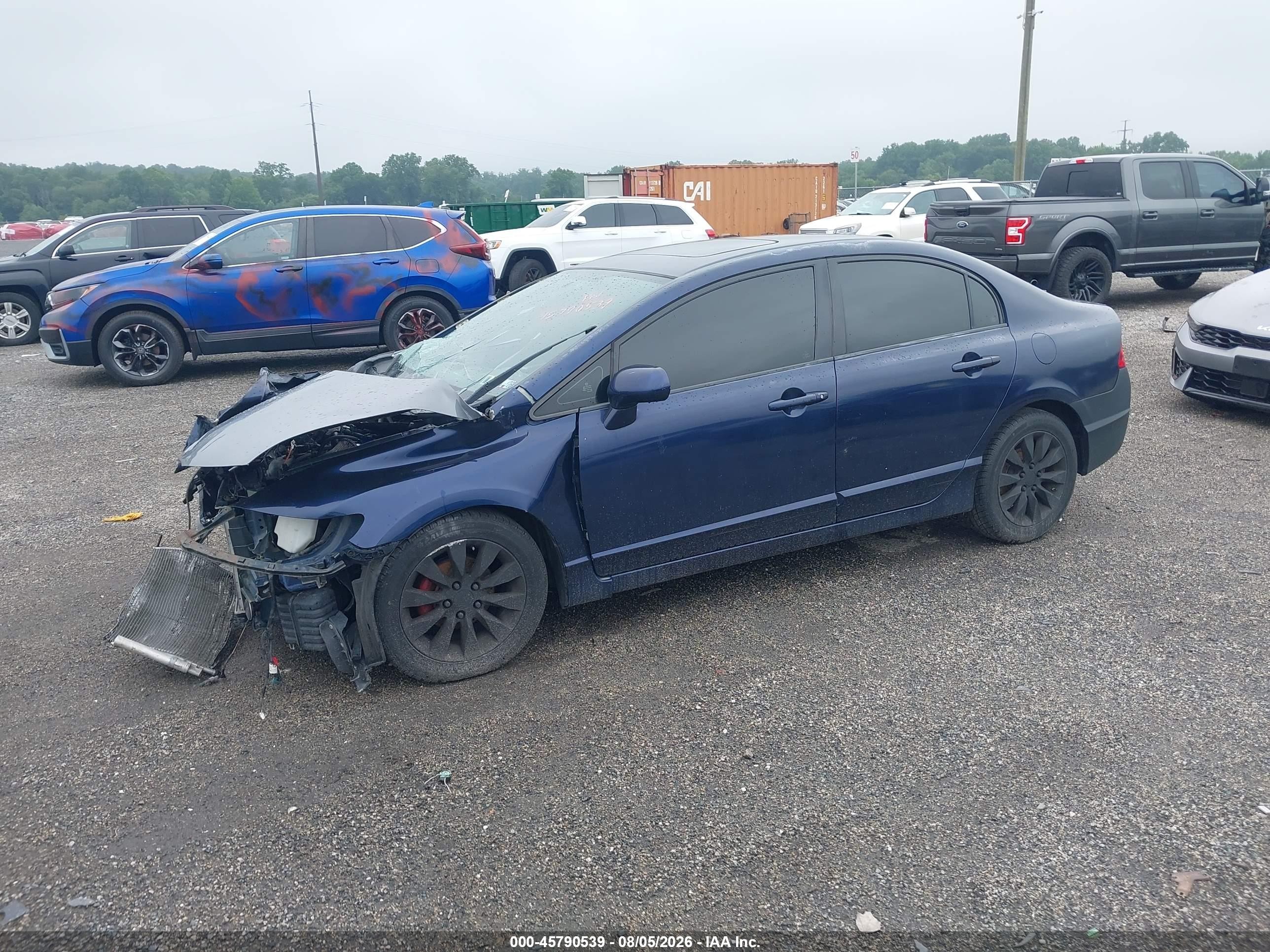 2010 Honda Civic Ex-l Blue vin: 2HGFA1F97AH545694