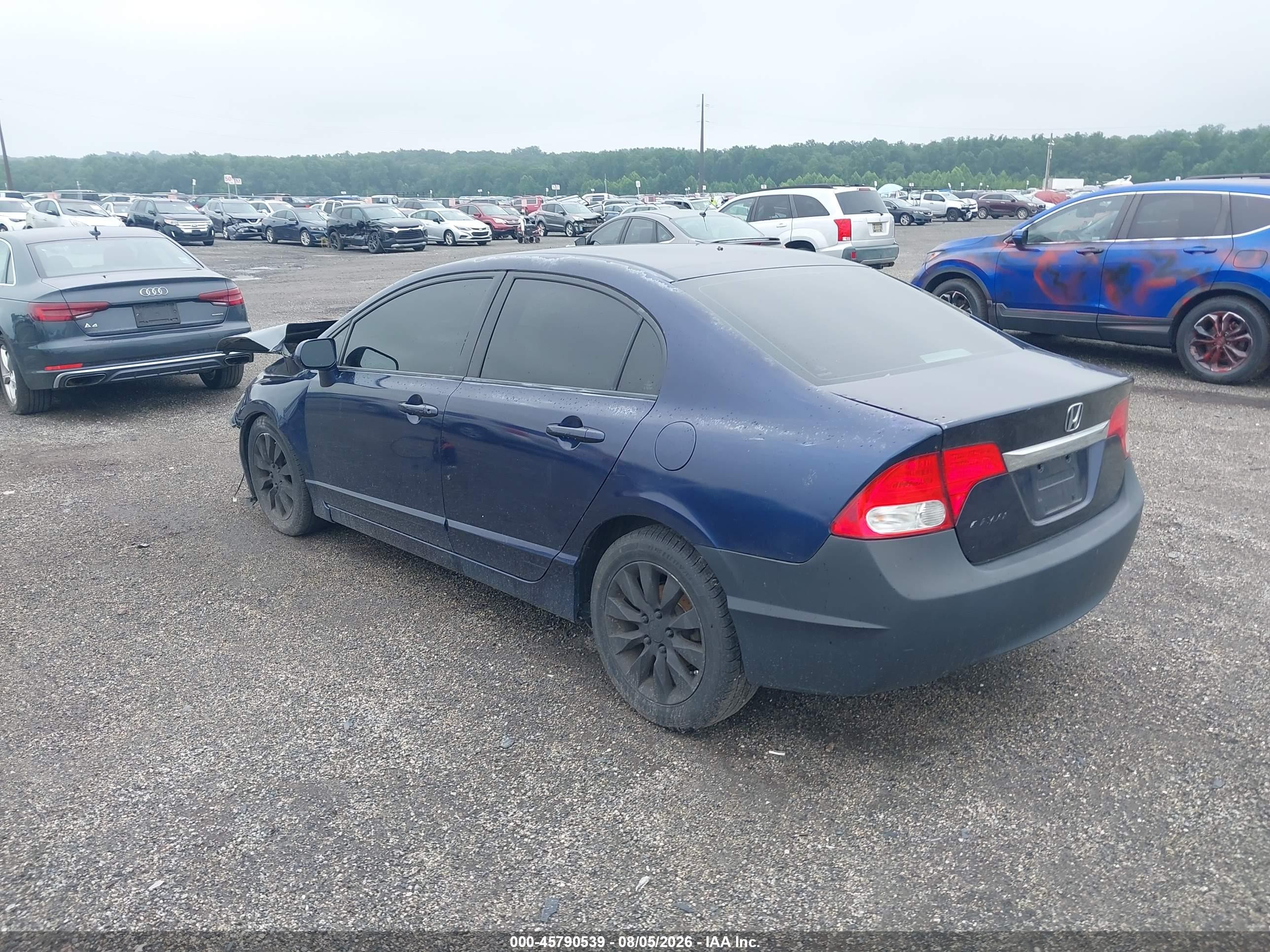2010 Honda Civic Ex-l Blue vin: 2HGFA1F97AH545694