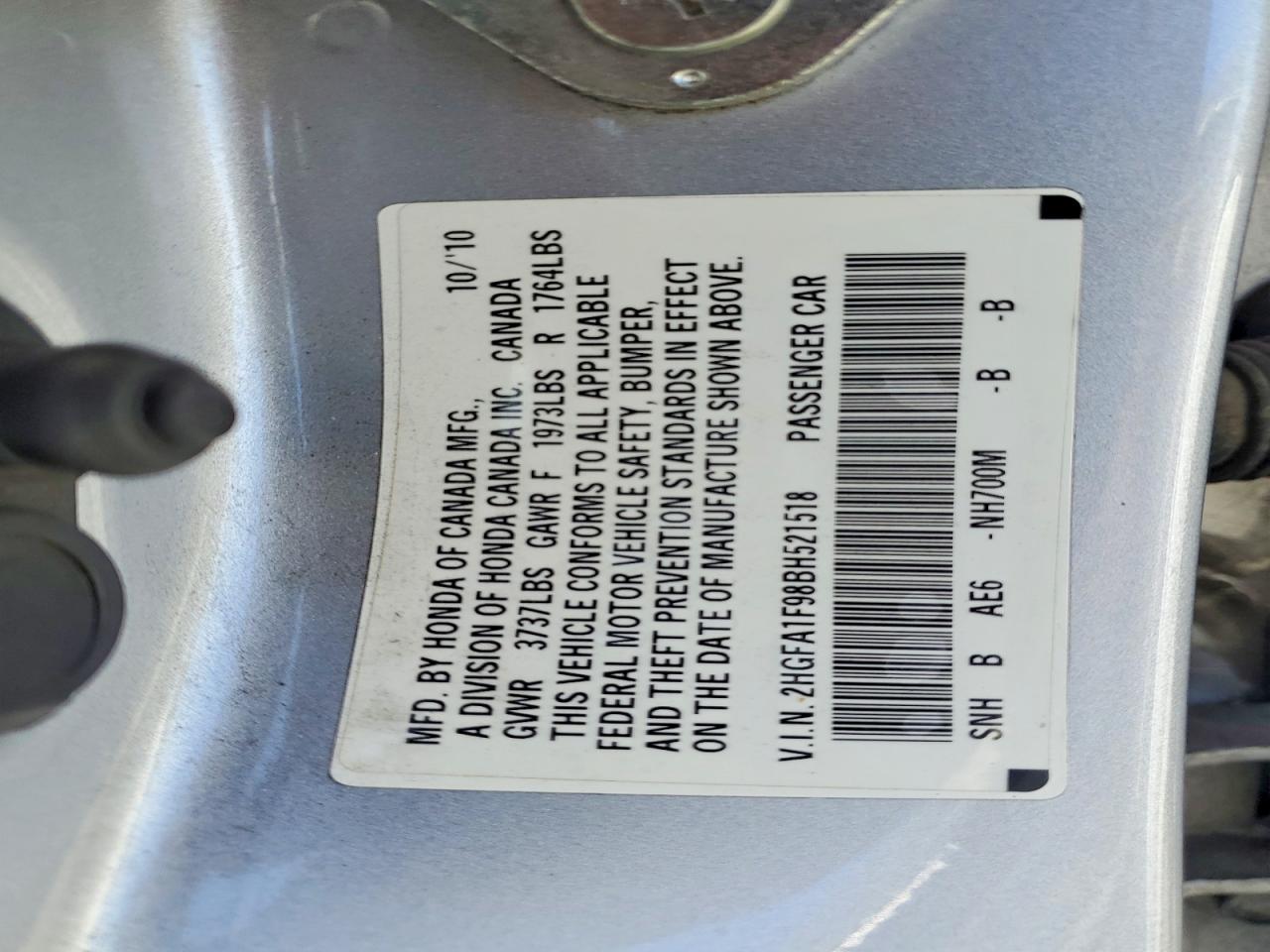 2011 Honda Civic Exl Серебряный vin: 2HGFA1F98BH521518