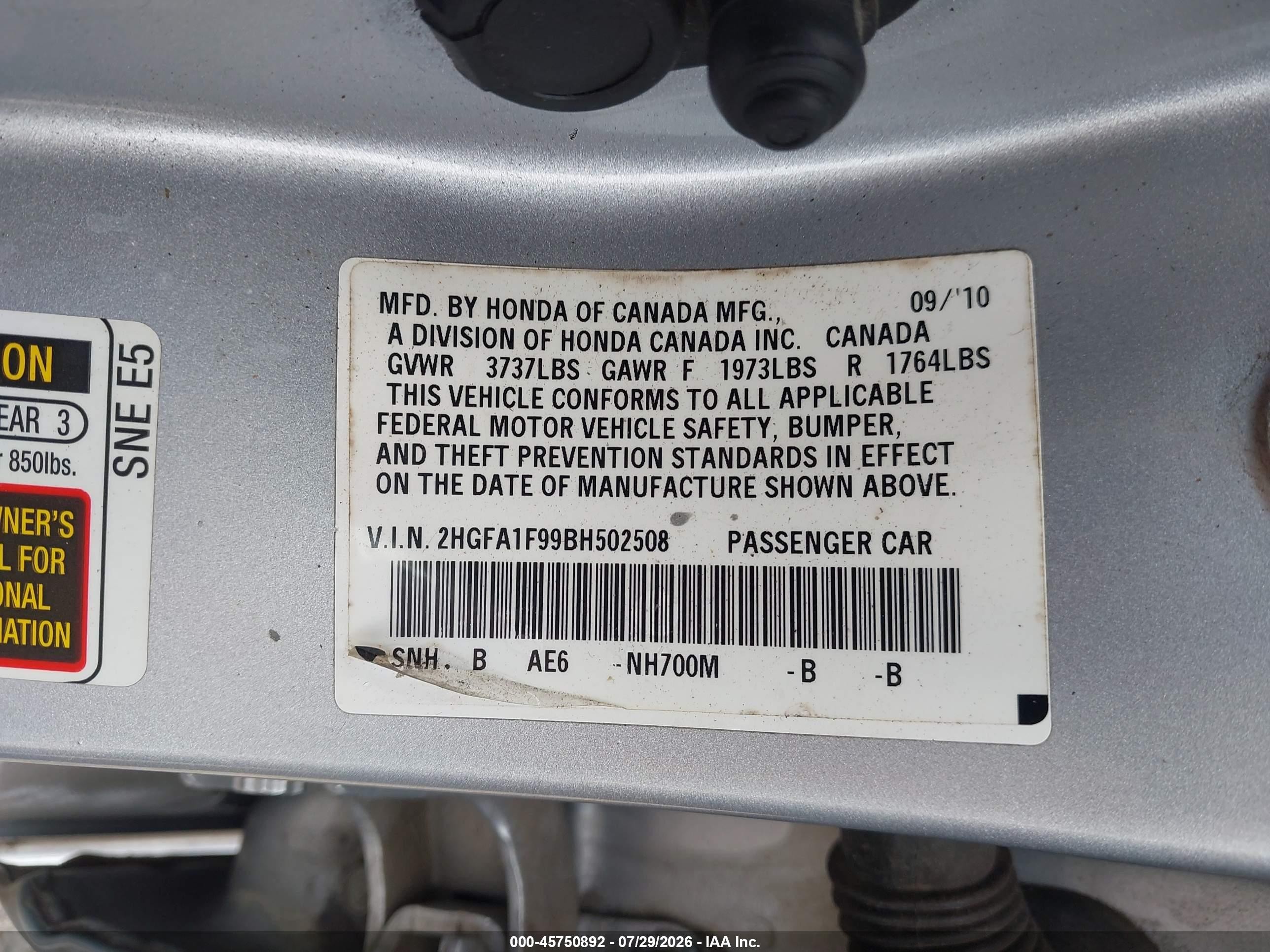 2011 Honda Civic Ex-l Серебряный vin: 2HGFA1F99BH502508