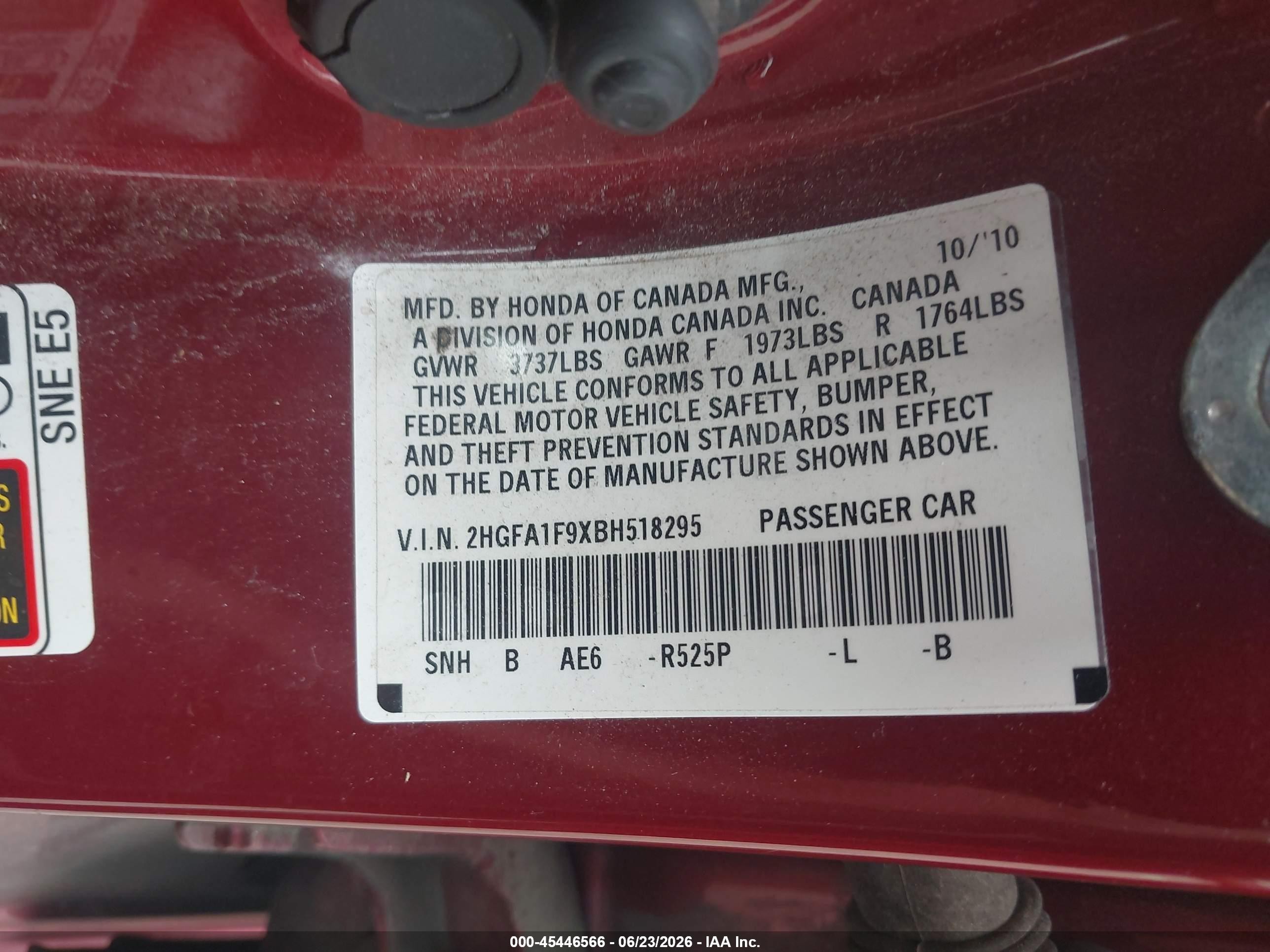 2011 Honda Civic Ex-l Красный vin: 2HGFA1F9XBH518295
