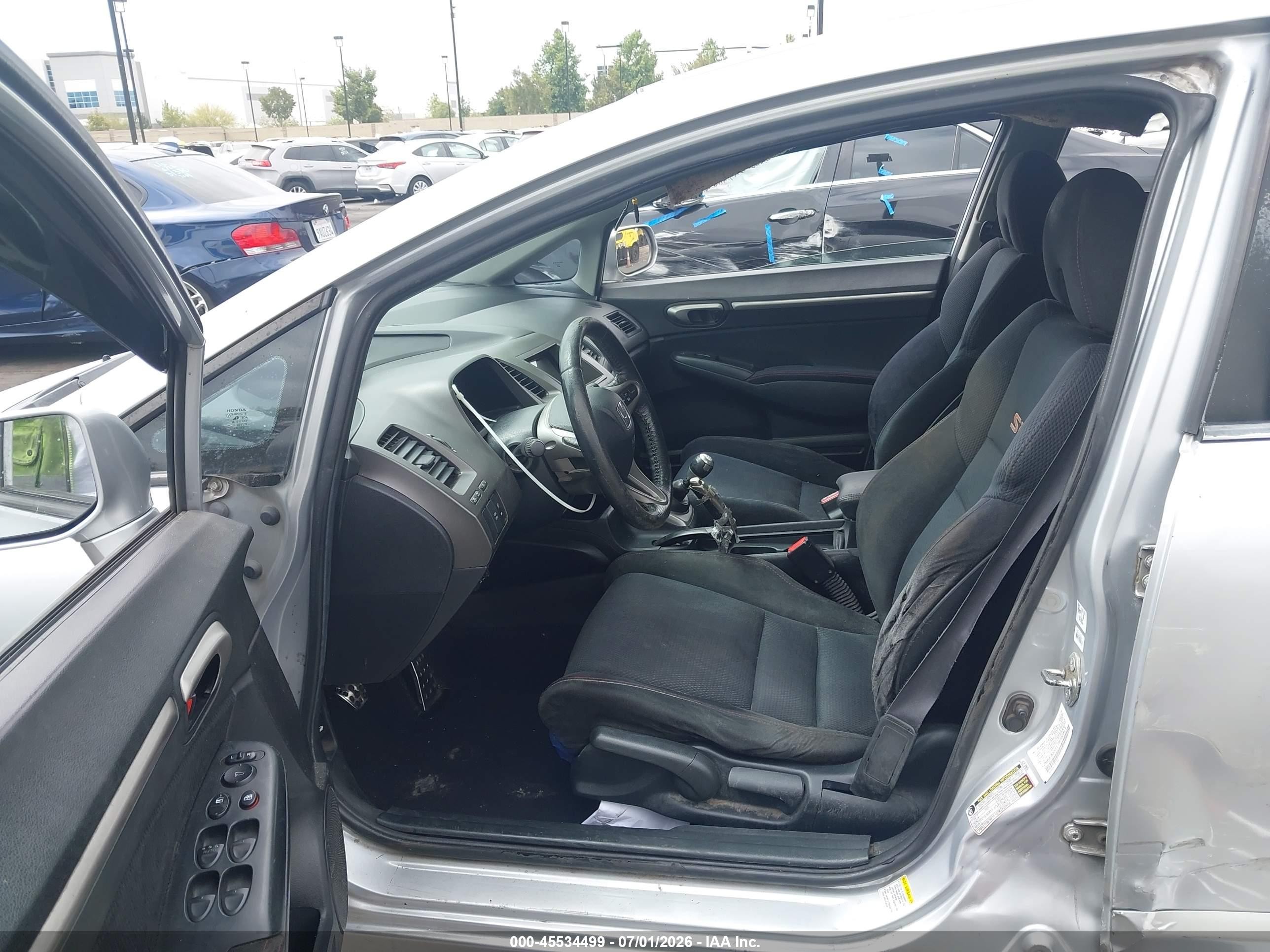 2007 Honda Civic Si Серебряный vin: 2HGFA55517H702814