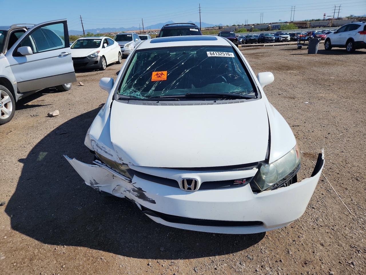 2007 Honda Civic Si Белый vin: 2HGFA55517H706099