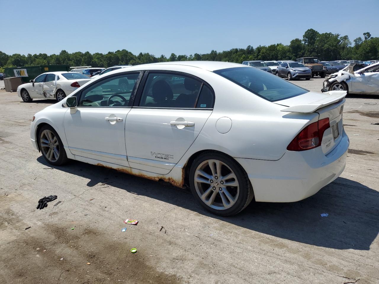 2007 Honda Civic White vin: 2HGFA55517H708984