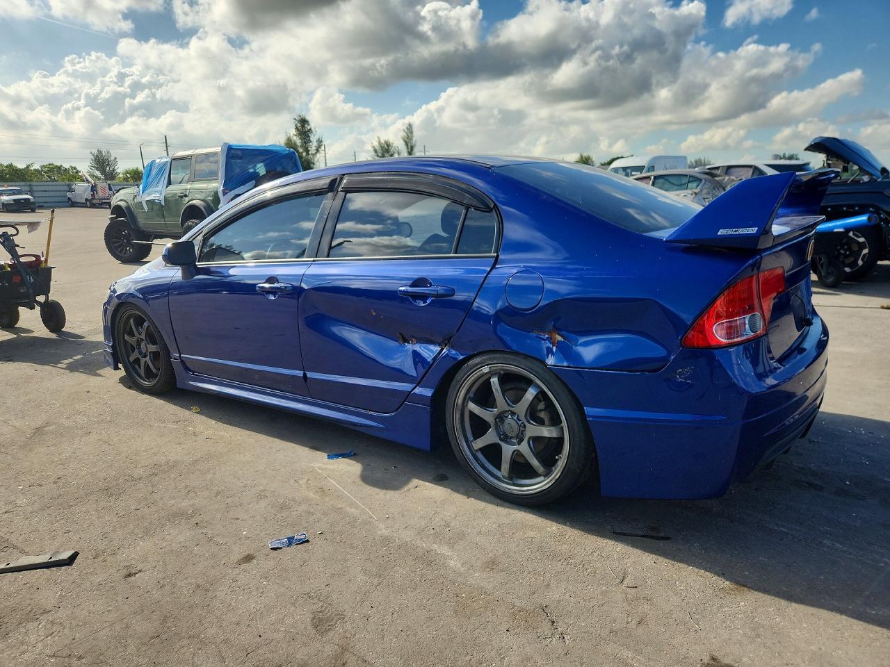 2008 Honda Civic Si Blue vin: 2HGFA55518H701048
