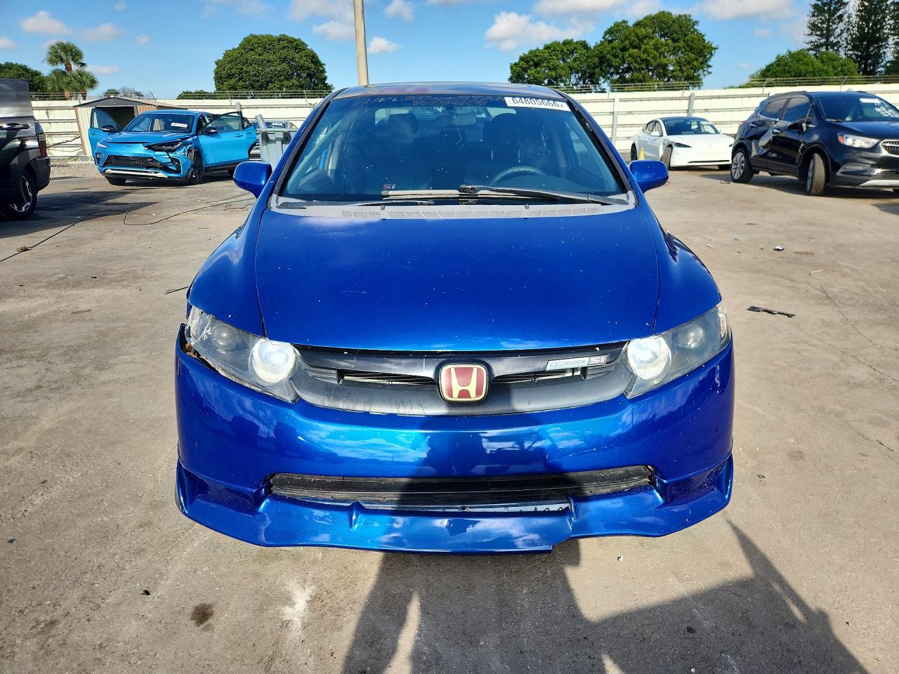 2008 Honda Civic Si Blue vin: 2HGFA55518H701048