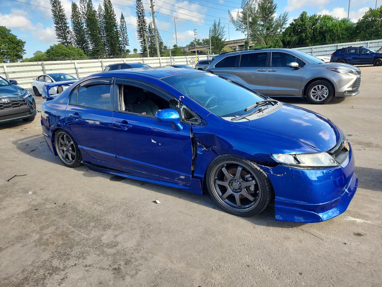 2008 Honda Civic Si Blue vin: 2HGFA55518H701048