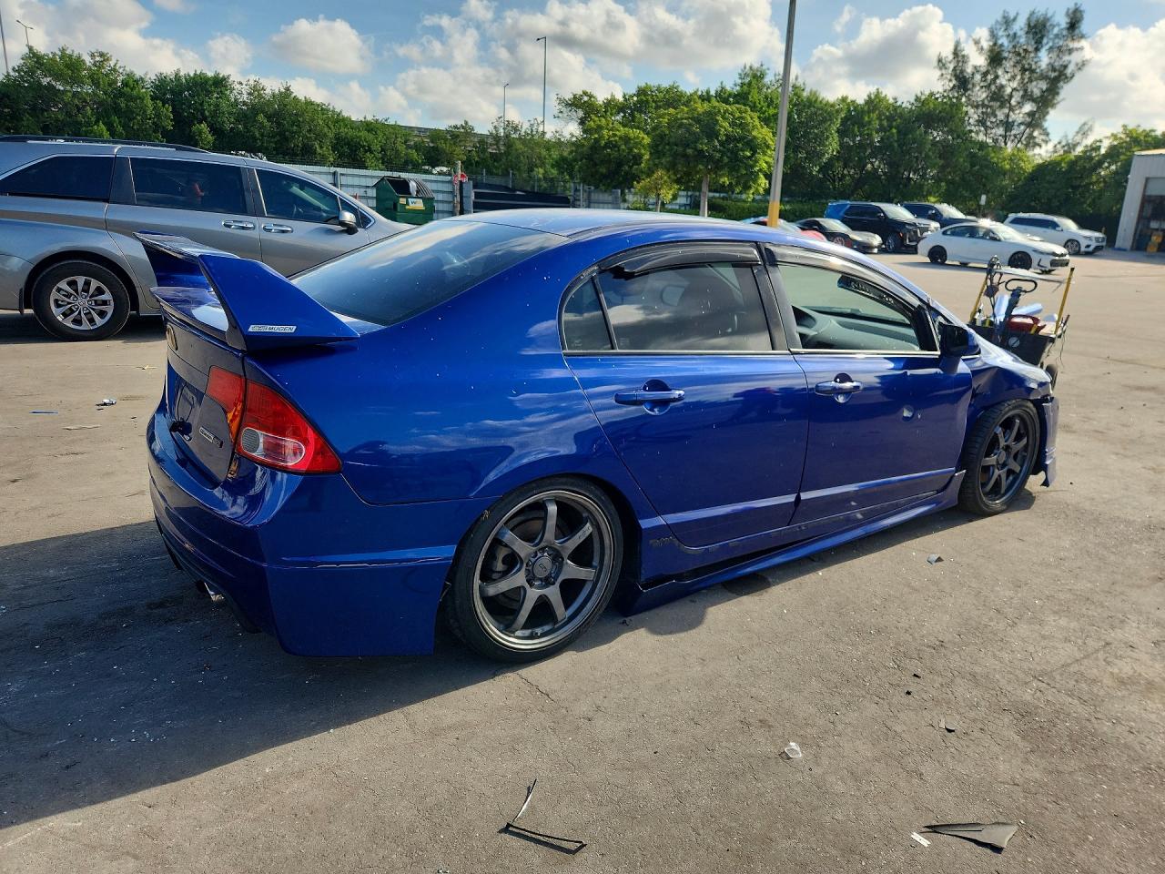 2008 Honda Civic Si Blue vin: 2HGFA55518H701048