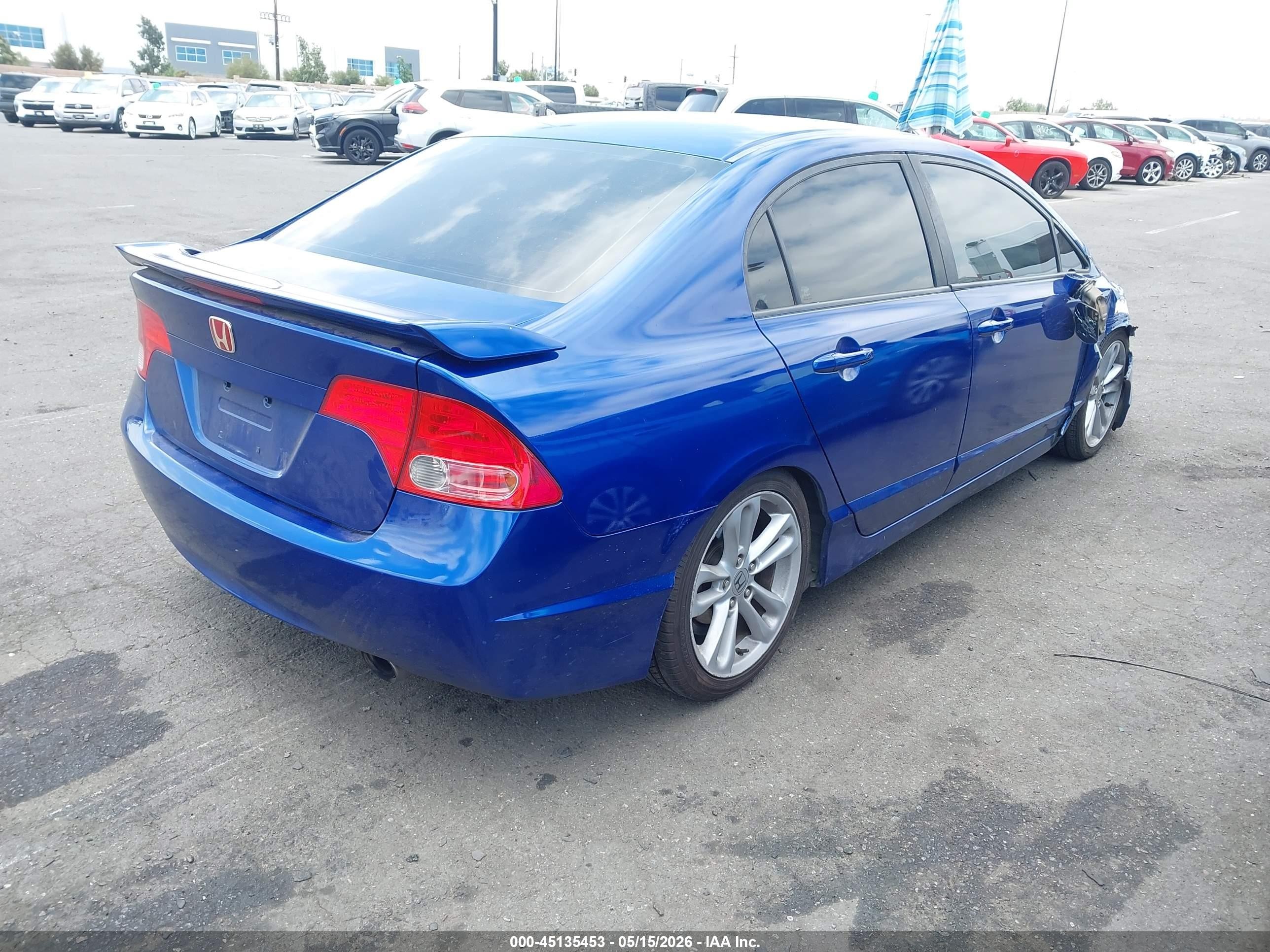2008 Honda Civic Si/si Mugen Blue vin: 2HGFA55518H701230
