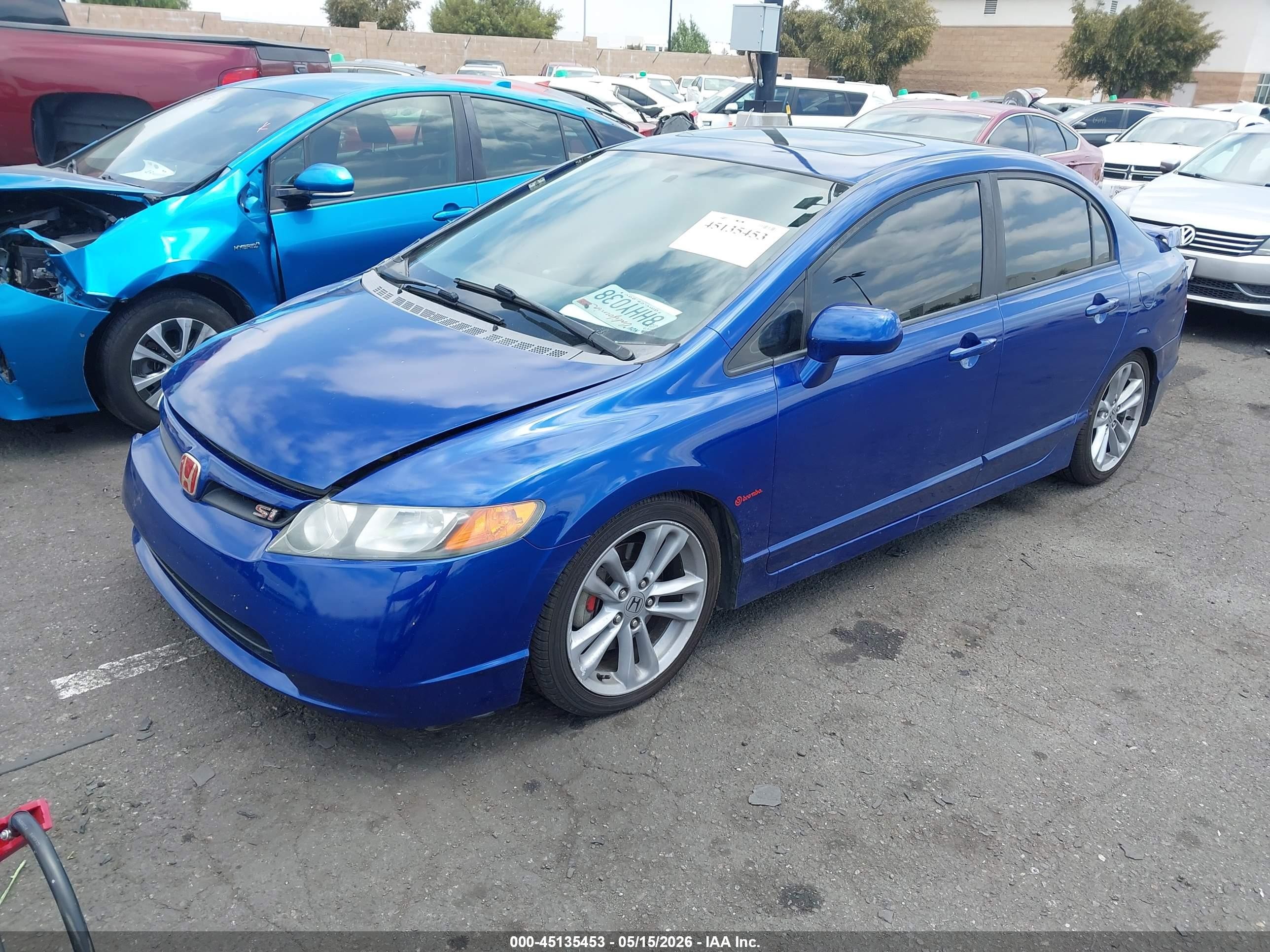 2008 Honda Civic Si/si Mugen Blue vin: 2HGFA55518H701230