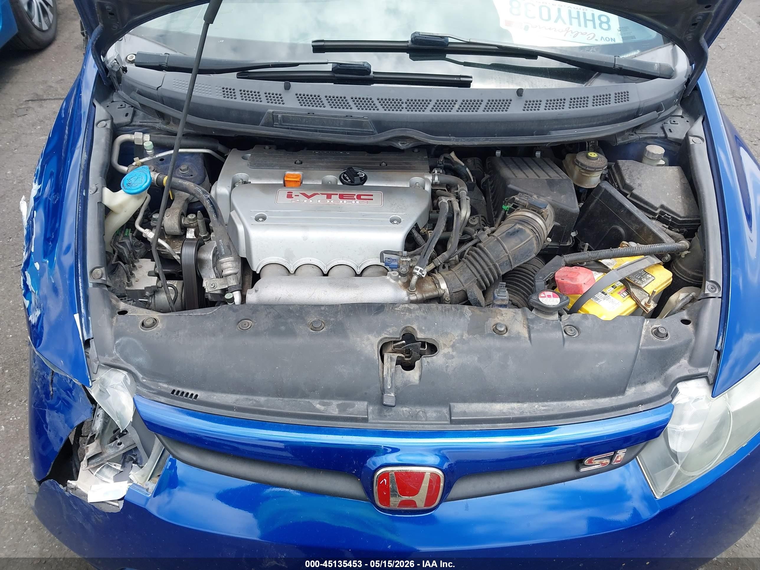 2008 Honda Civic Si/si Mugen Blue vin: 2HGFA55518H701230
