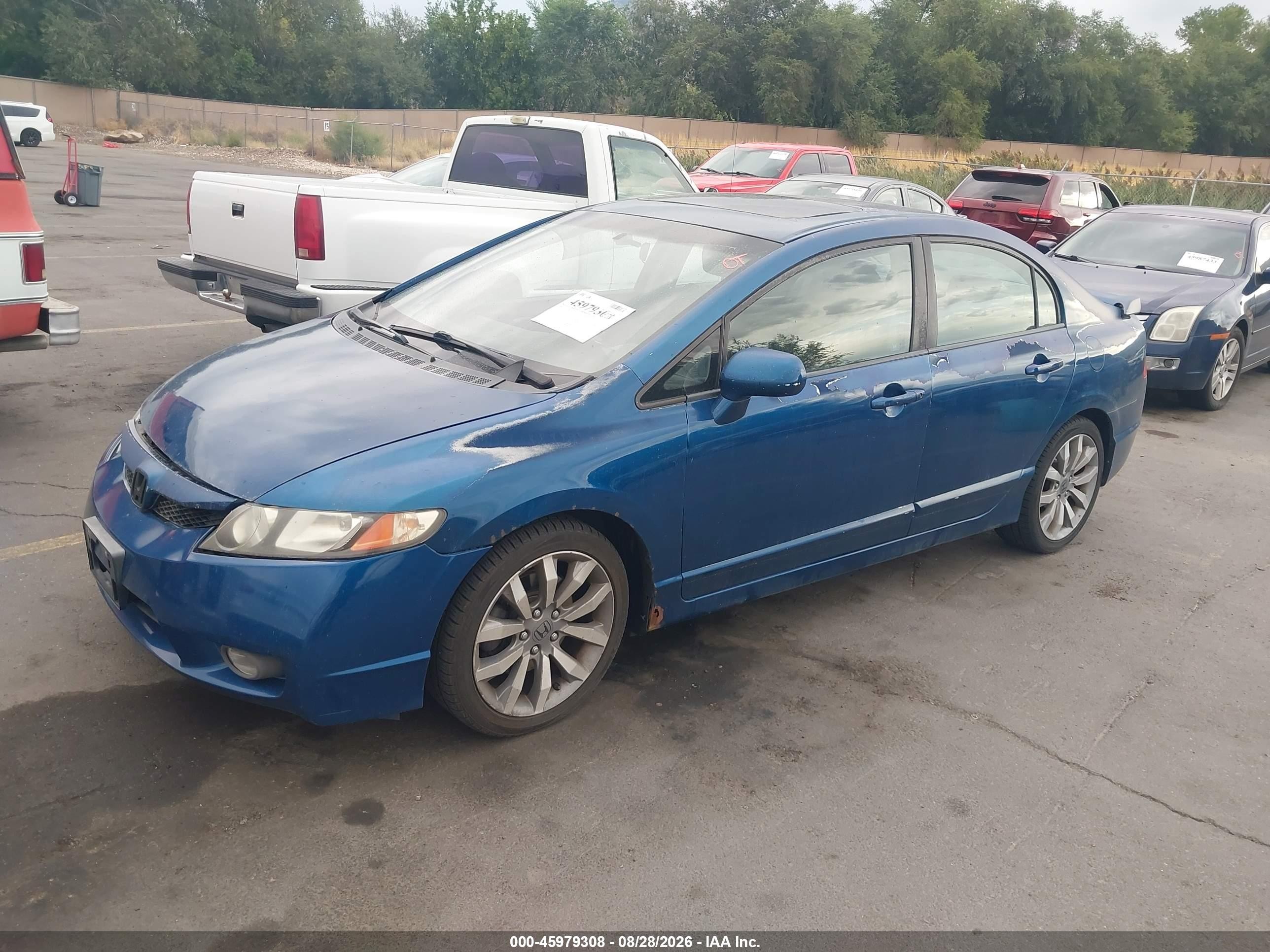 2009 Honda Civic Si Blue vin: 2HGFA55519H705702