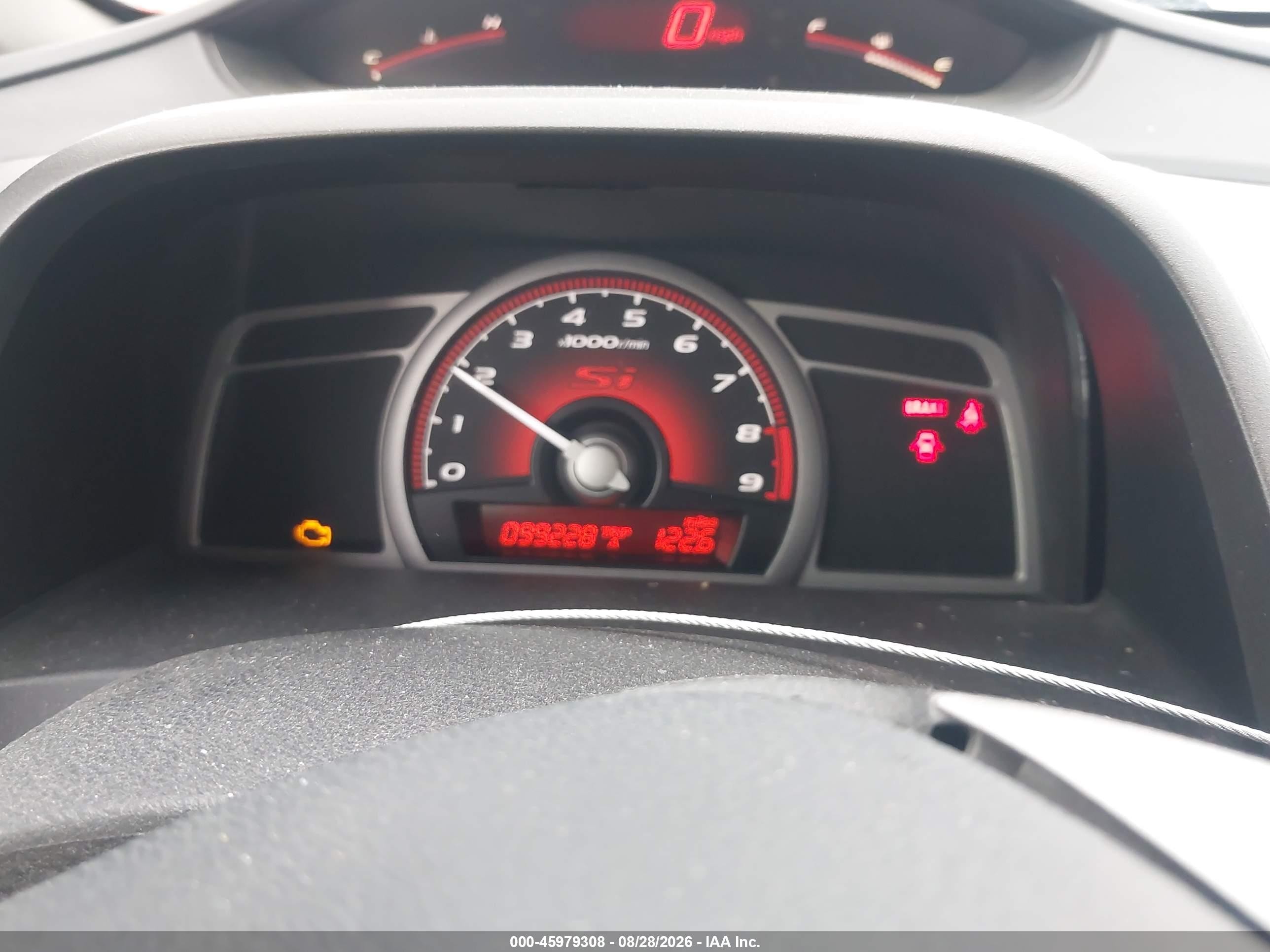 2009 Honda Civic Si Blue vin: 2HGFA55519H705702