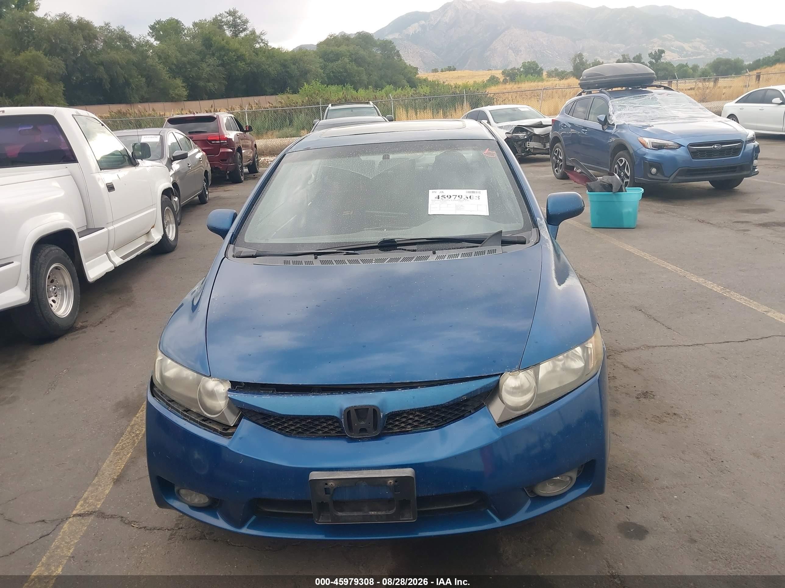 2009 Honda Civic Si Blue vin: 2HGFA55519H705702