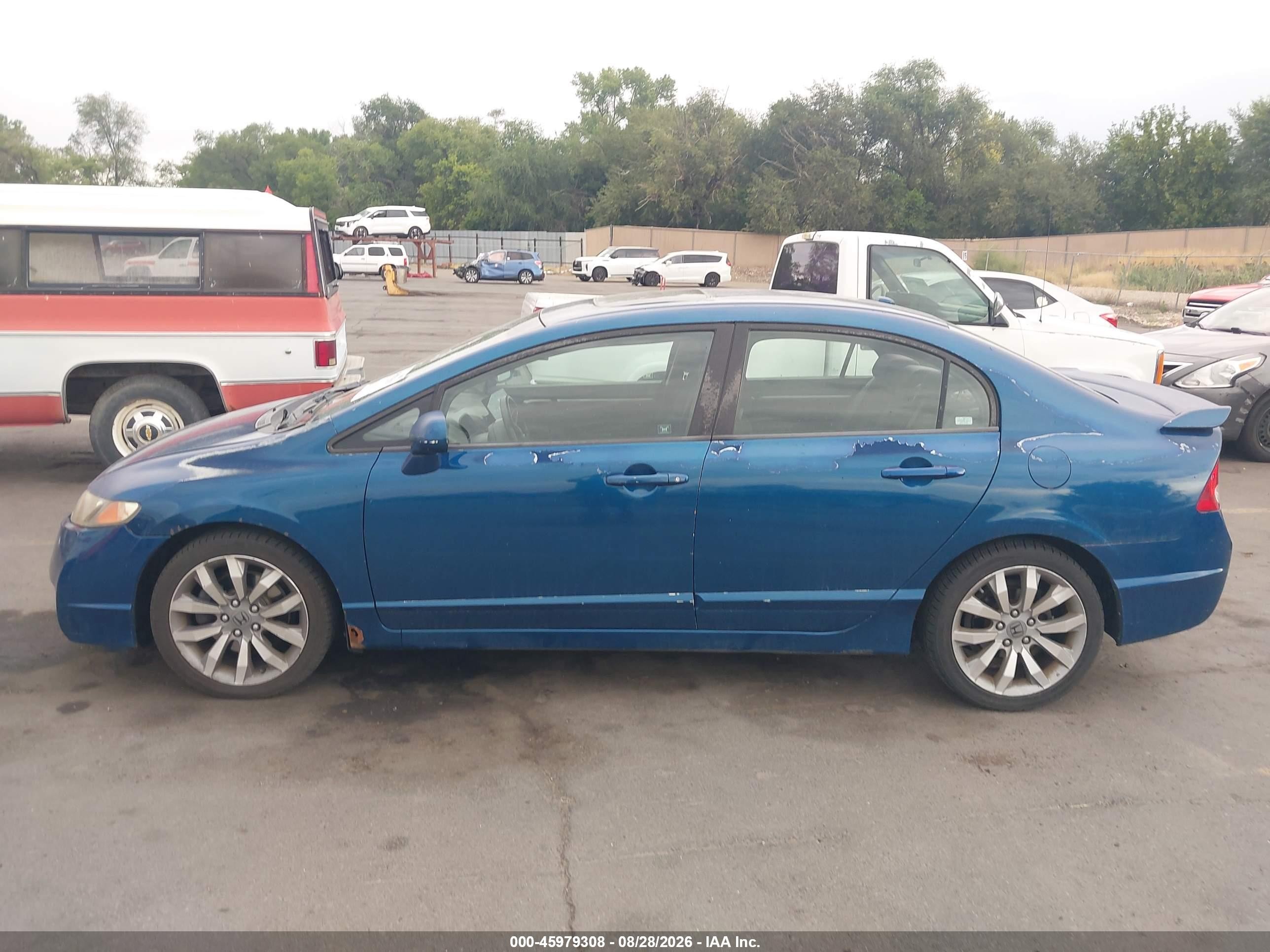 2009 Honda Civic Si Blue vin: 2HGFA55519H705702