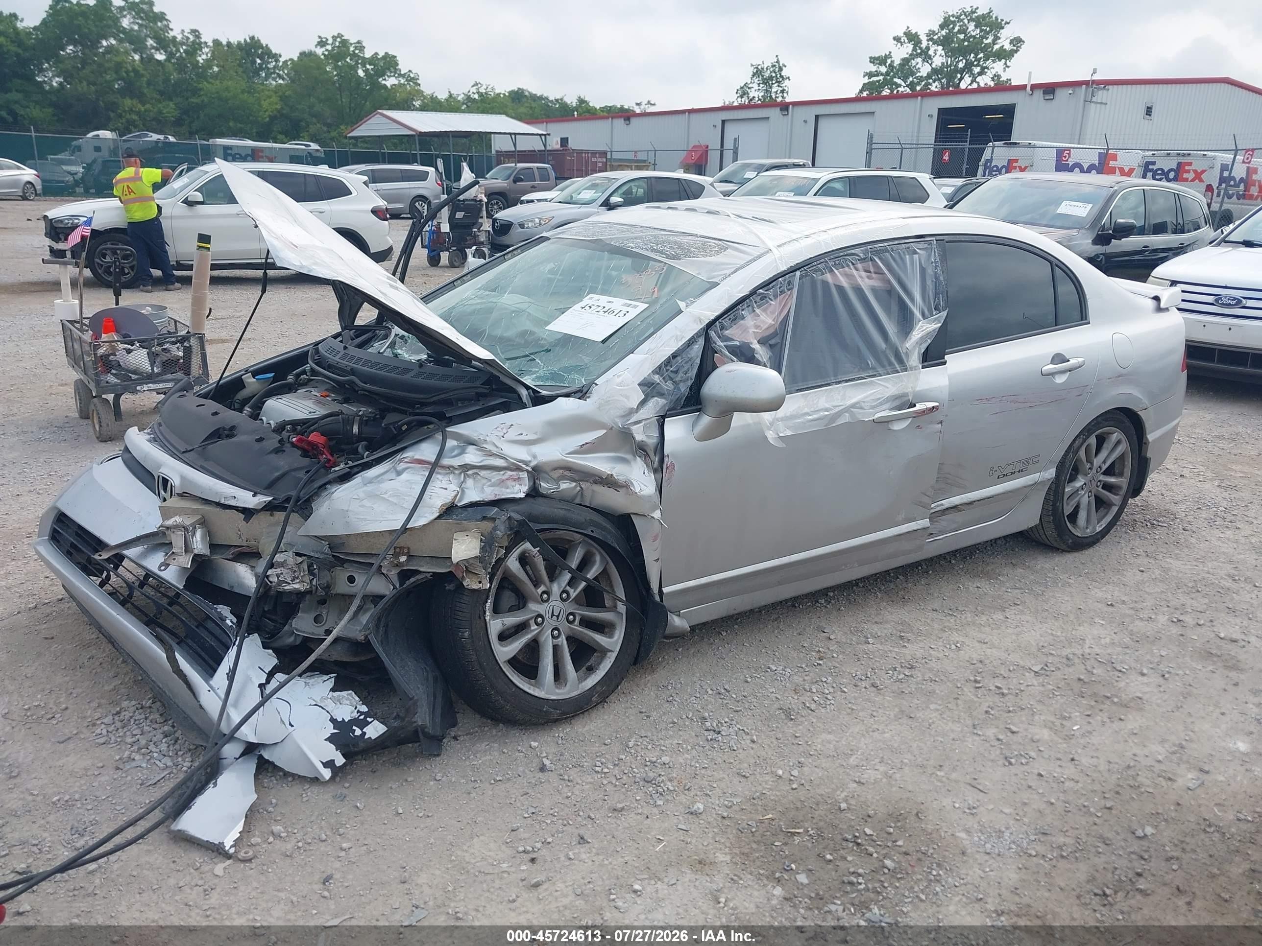 2007 Honda Civic Si Silver vin: 2HGFA55527H705835