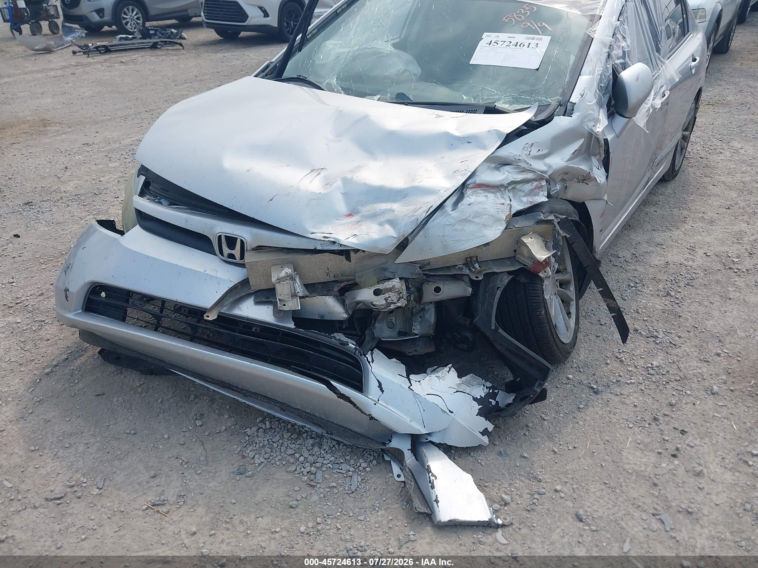 2007 Honda Civic Si Silver vin: 2HGFA55527H705835