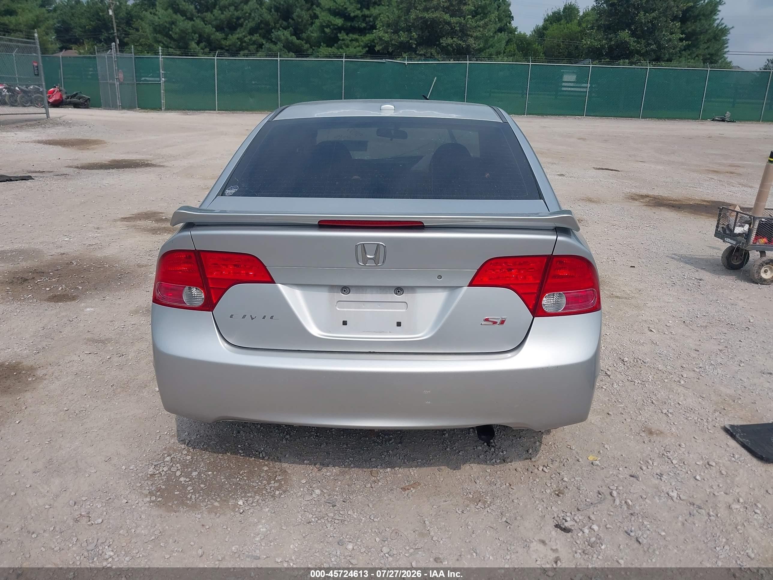2007 Honda Civic Si Silver vin: 2HGFA55527H705835