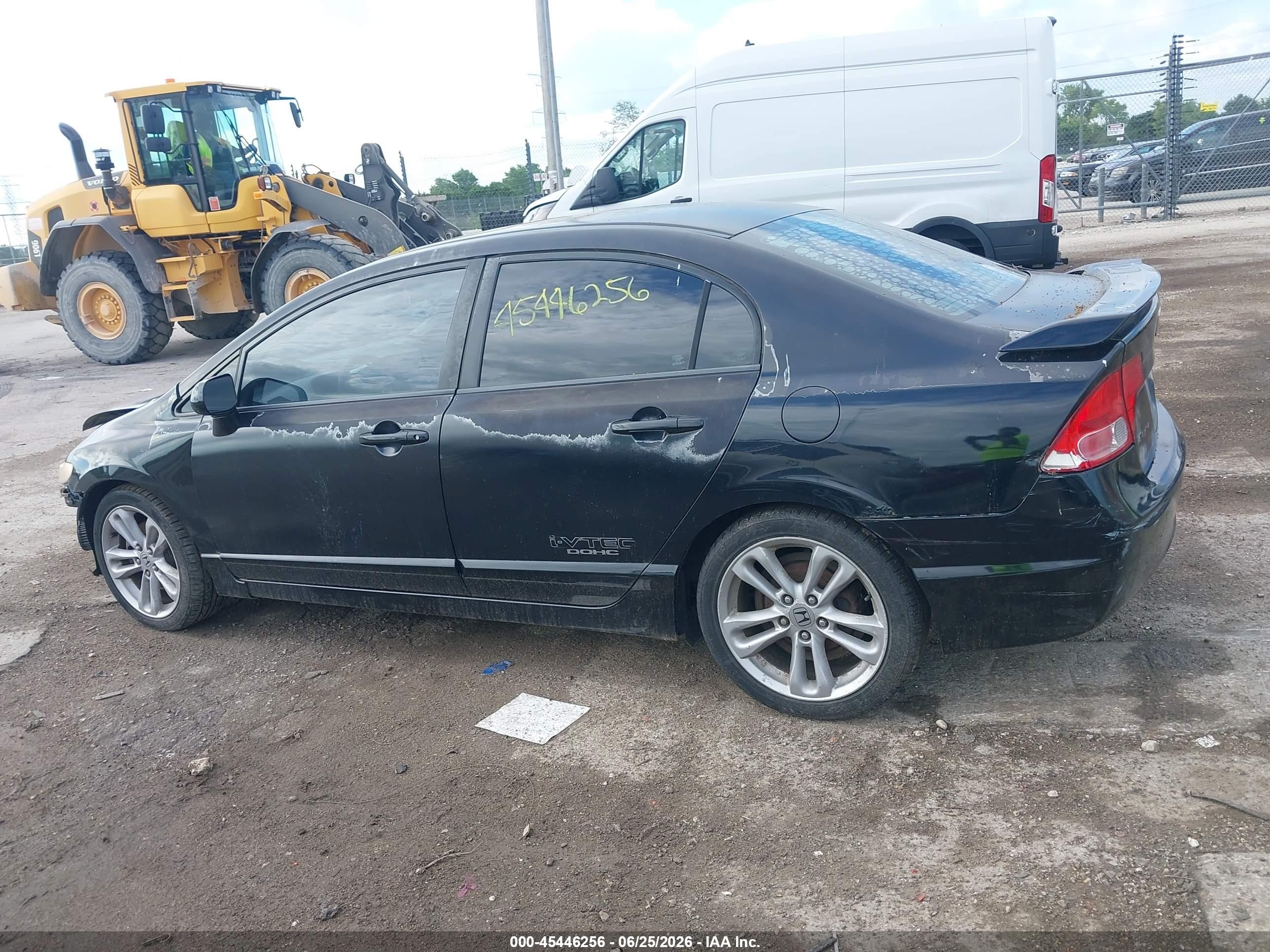 2007 Honda Civic Si Black vin: 2HGFA55527H710856