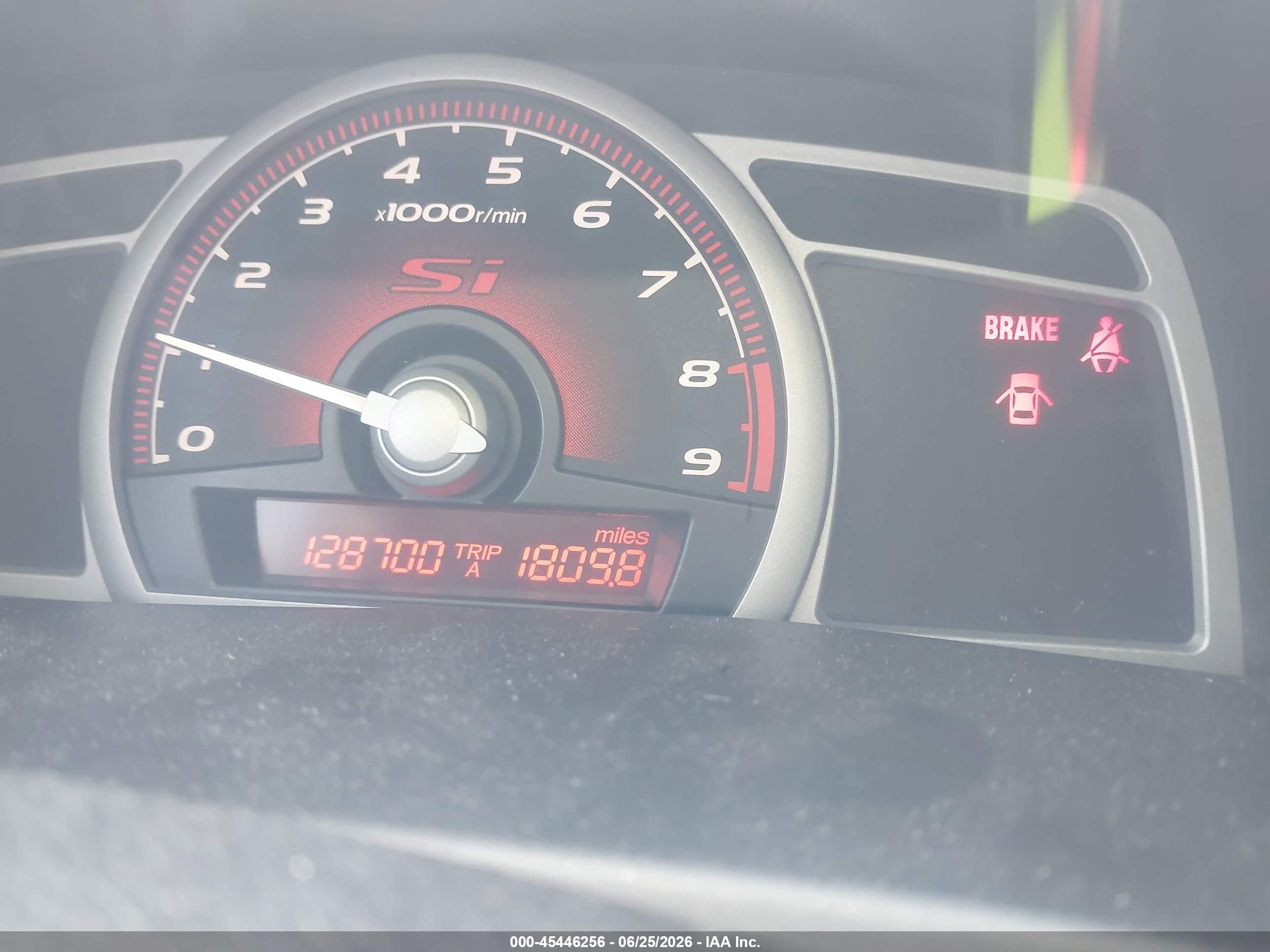 2007 Honda Civic Si Black vin: 2HGFA55527H710856