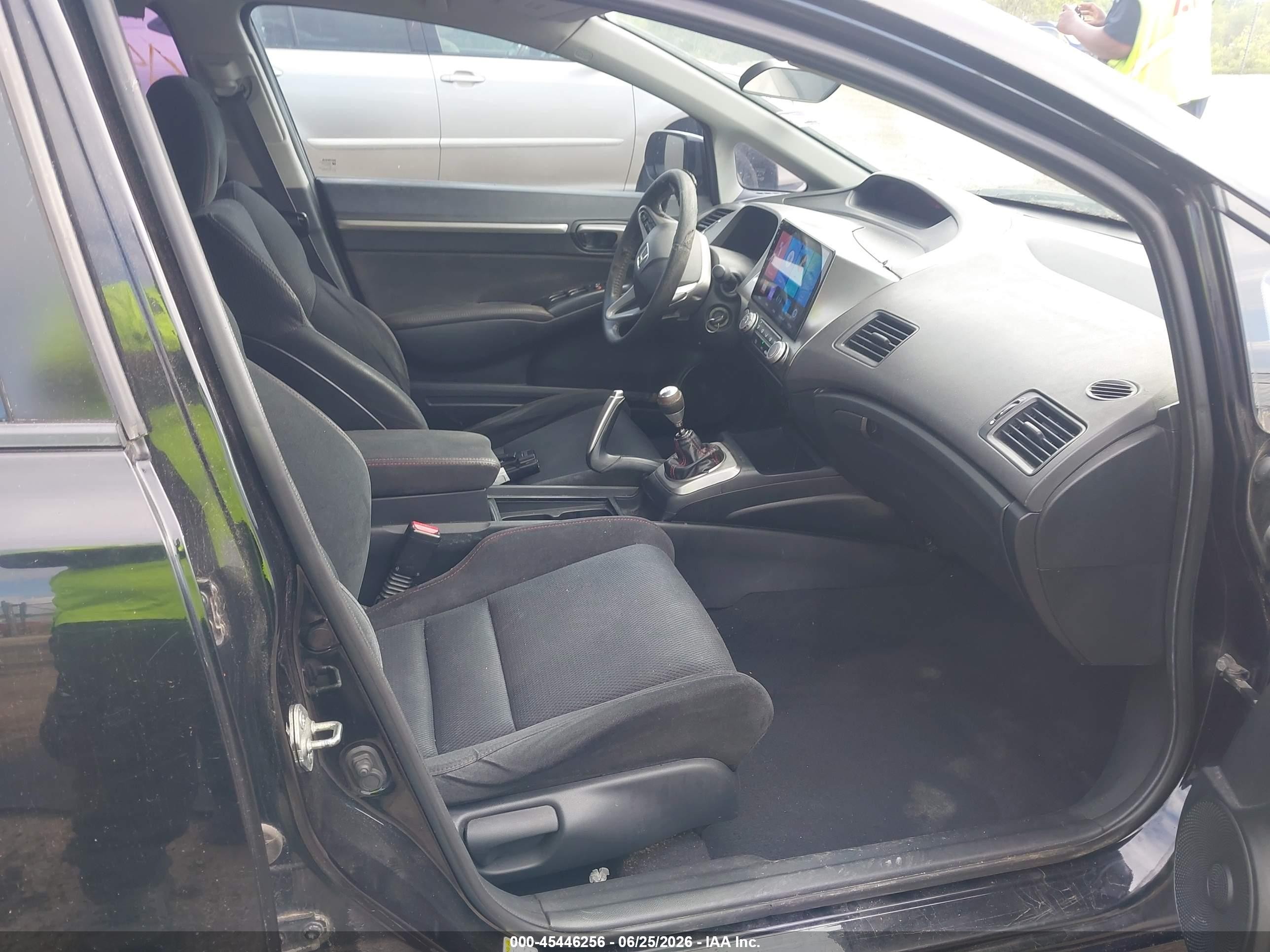 2007 Honda Civic Si Black vin: 2HGFA55527H710856
