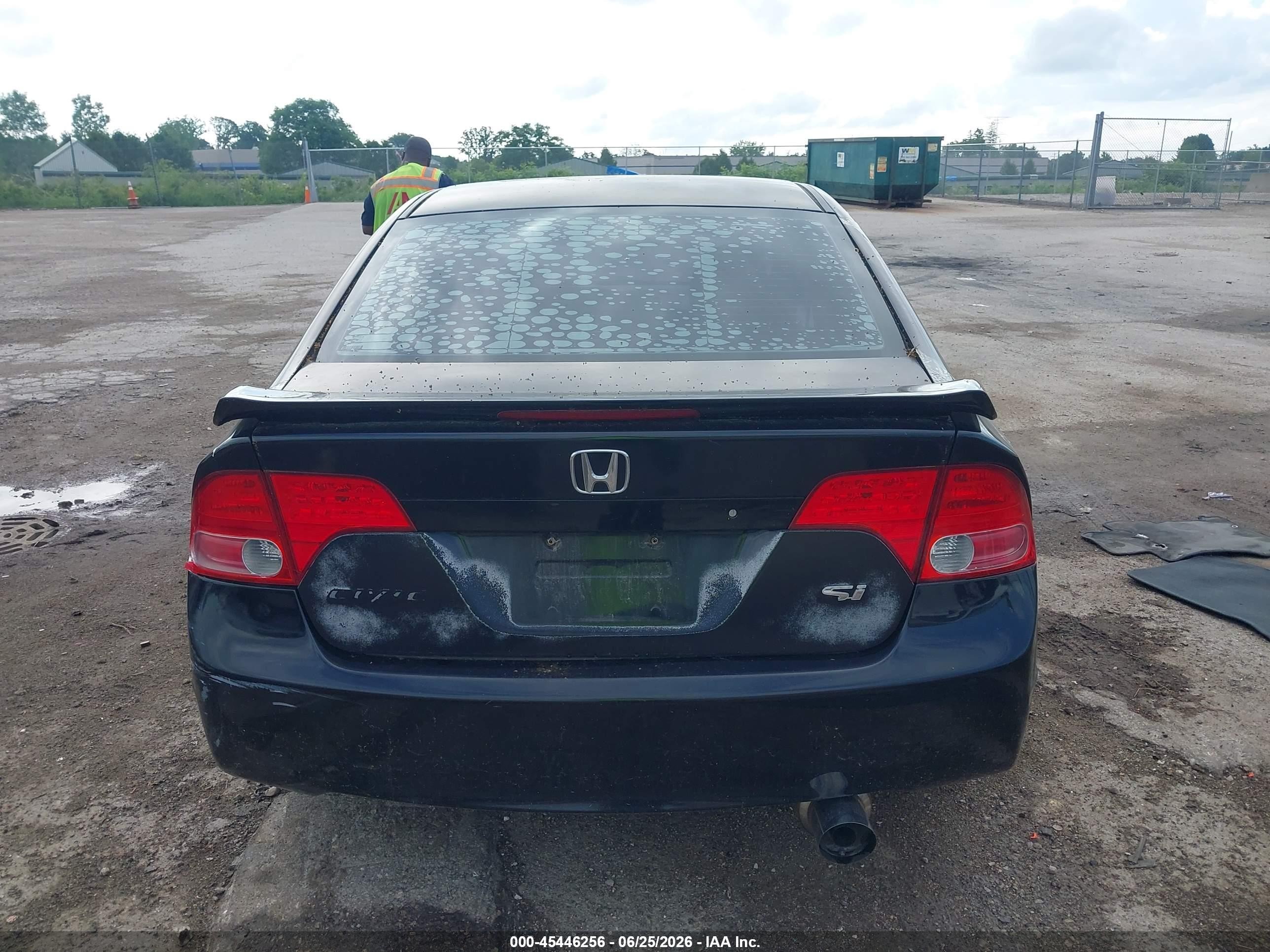 2007 Honda Civic Si Black vin: 2HGFA55527H710856