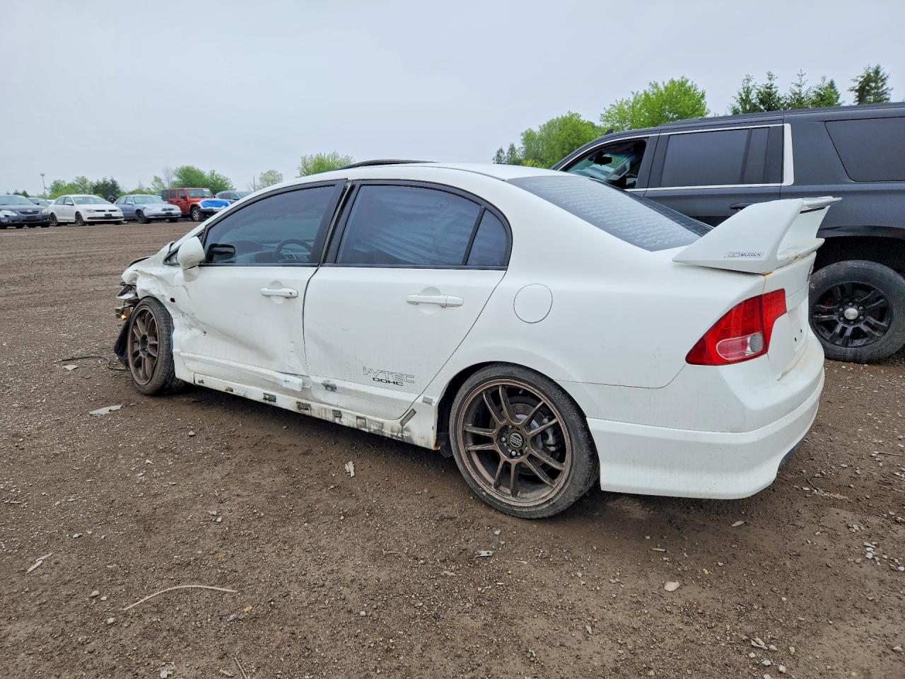 2008 Honda Civic Si White vin: 2HGFA55528H200895