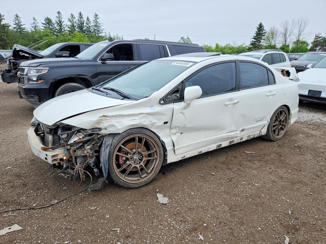 2008 Honda Civic Si White vin: 2HGFA55528H200895