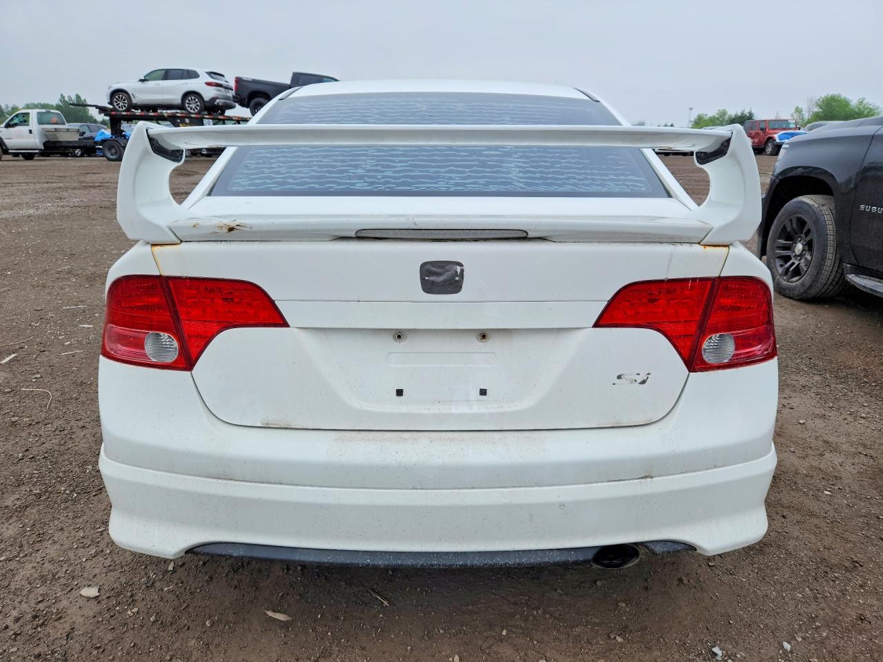 2008 Honda Civic Si White vin: 2HGFA55528H200895