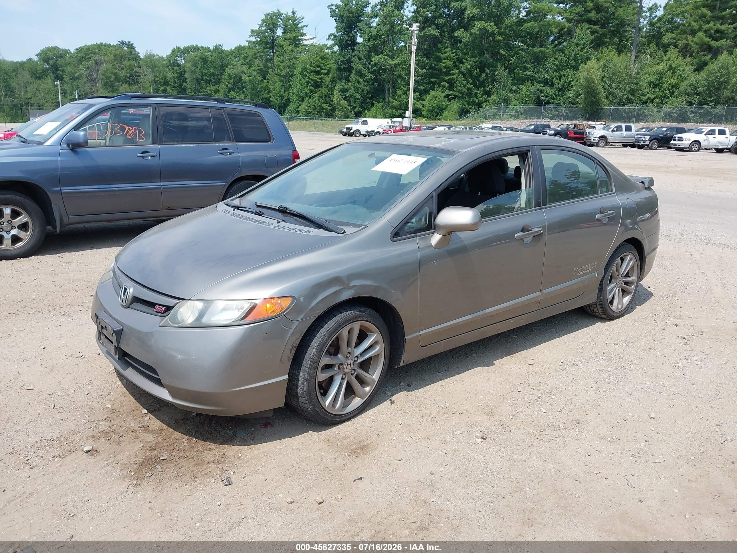 2008 Honda Civic Si/si Mugen Gray vin: 2HGFA55528H705402