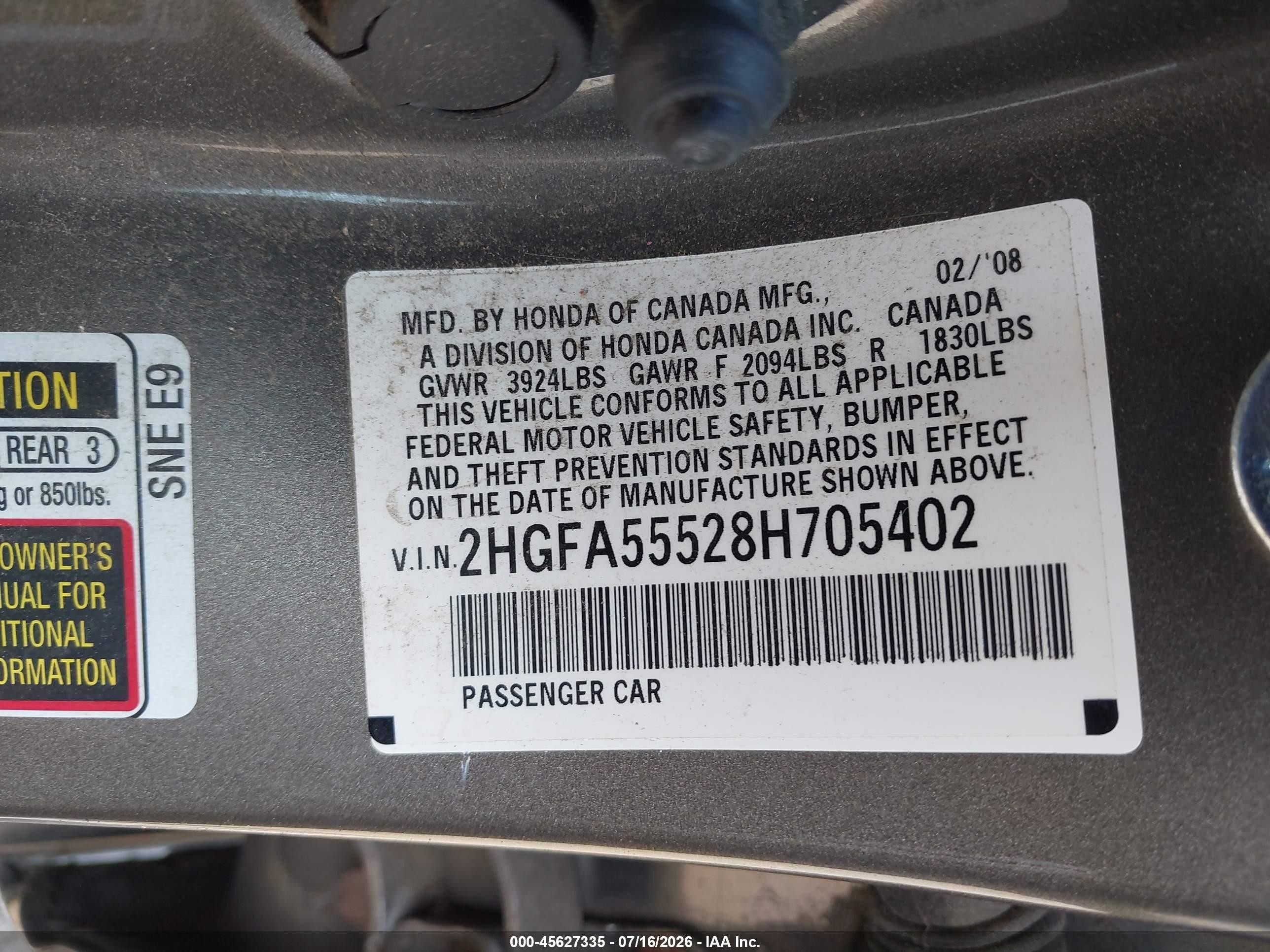 2008 Honda Civic Si/si Mugen Gray vin: 2HGFA55528H705402