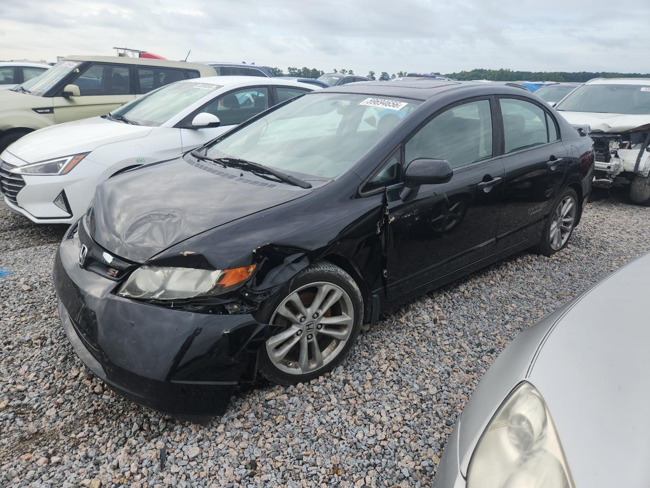 2008 Honda Civic Si Black vin: 2HGFA55528H707392
