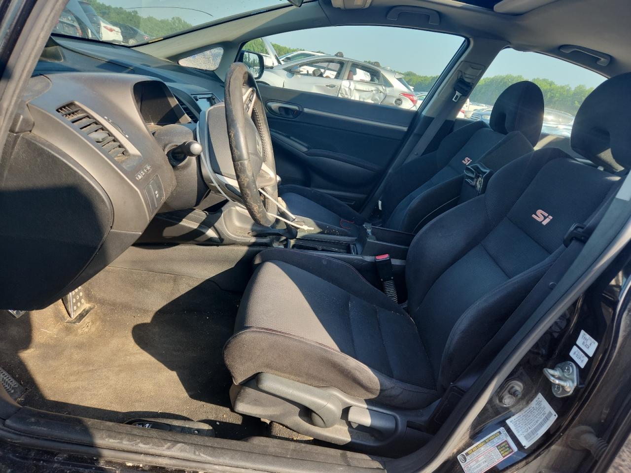 2008 Honda Civic Si Black vin: 2HGFA55528H707392