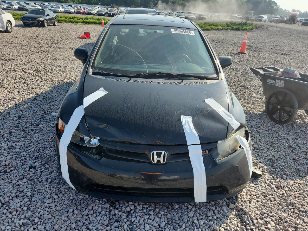 2008 Honda Civic Si Black vin: 2HGFA55528H707392