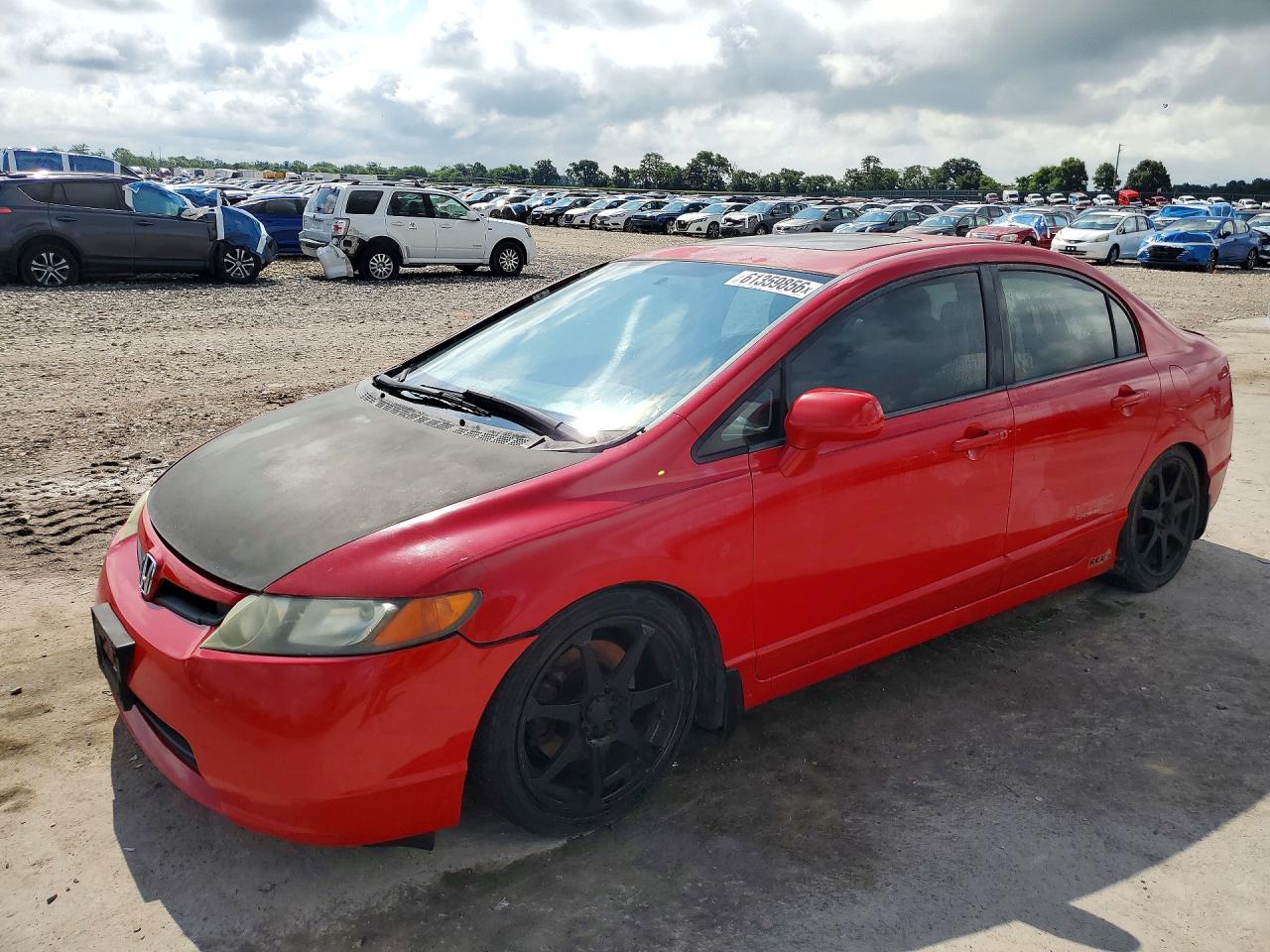 2007 Honda Civic Si Red vin: 2HGFA55537H705763