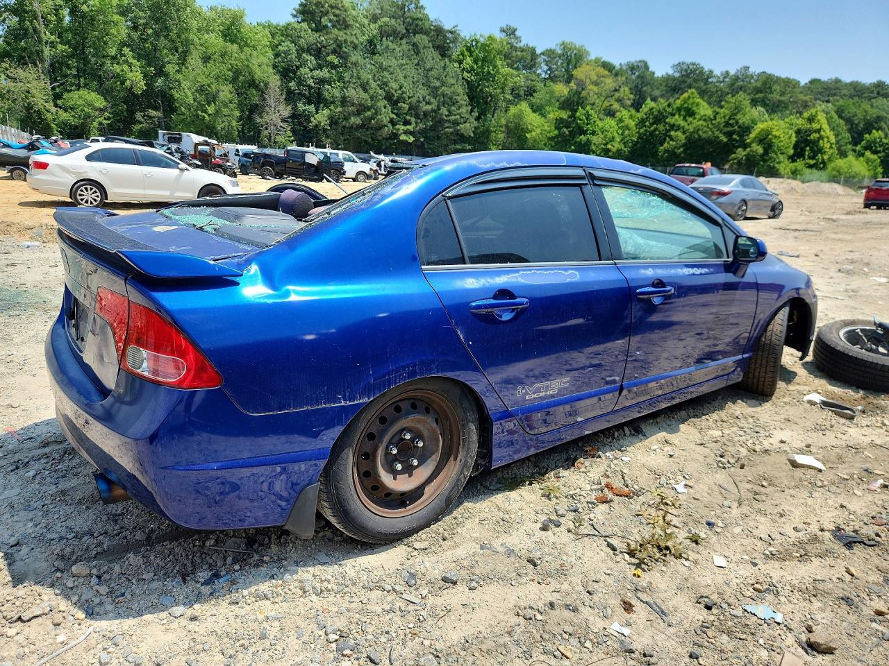 2007 Honda Civic Si Blue vin: 2HGFA55537H714432