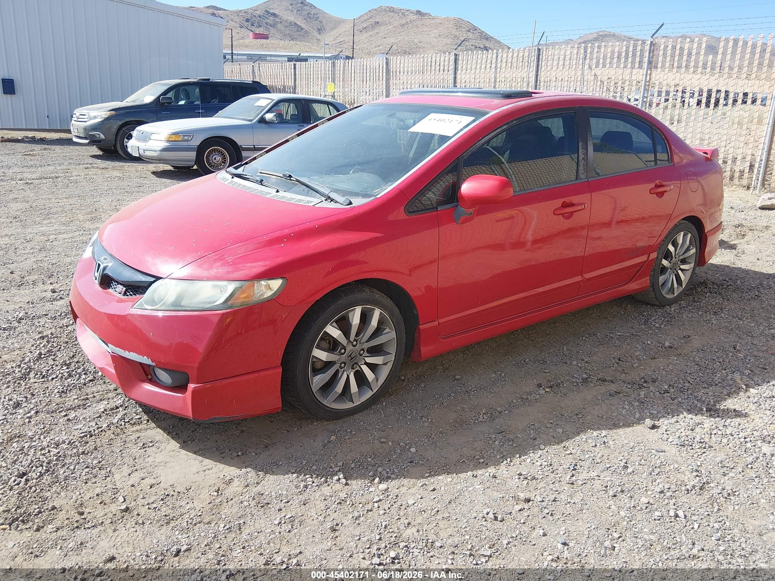 2009 Honda Civic Si Red vin: 2HGFA55539H705152
