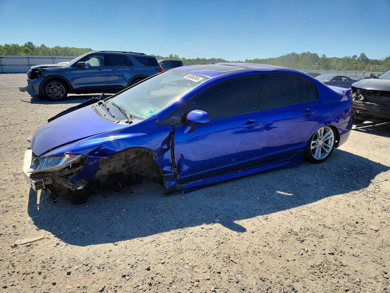 2009 Honda Civic Si Blue vin: 2HGFA55539H708391