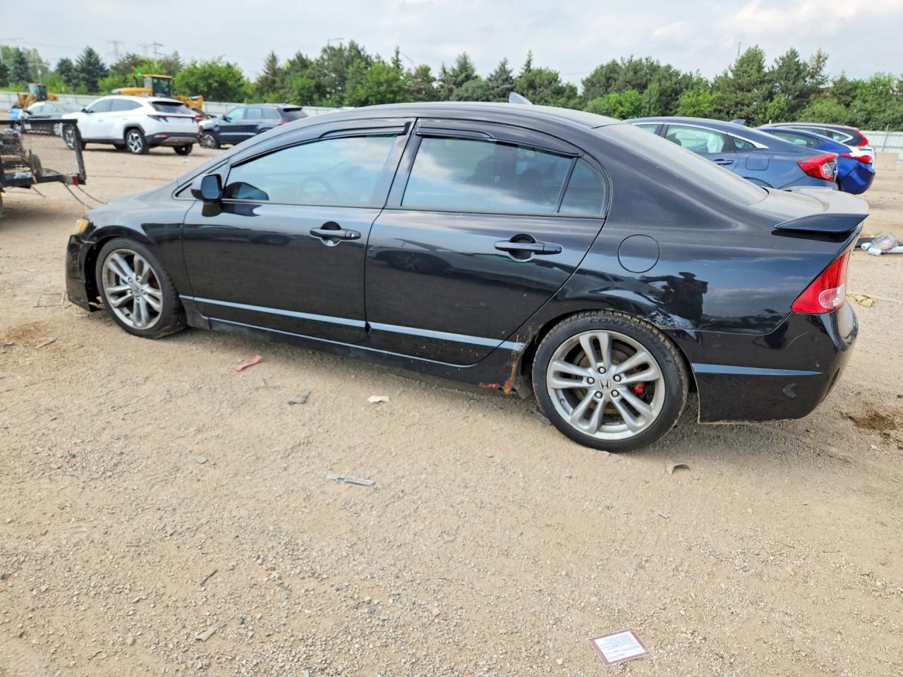 2007 Honda Civic Si Black vin: 2HGFA55547H701835