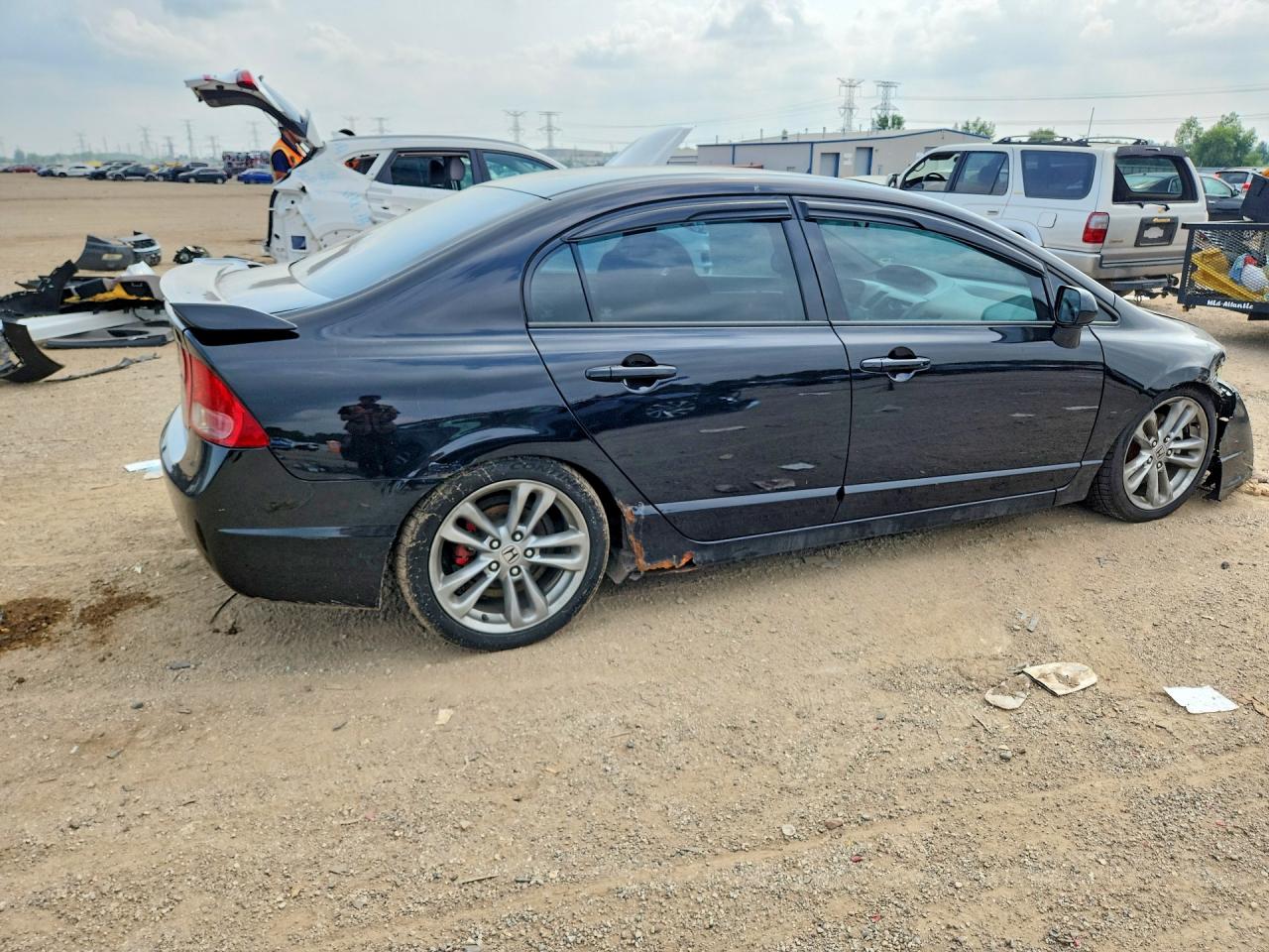 2007 Honda Civic Si Black vin: 2HGFA55547H701835