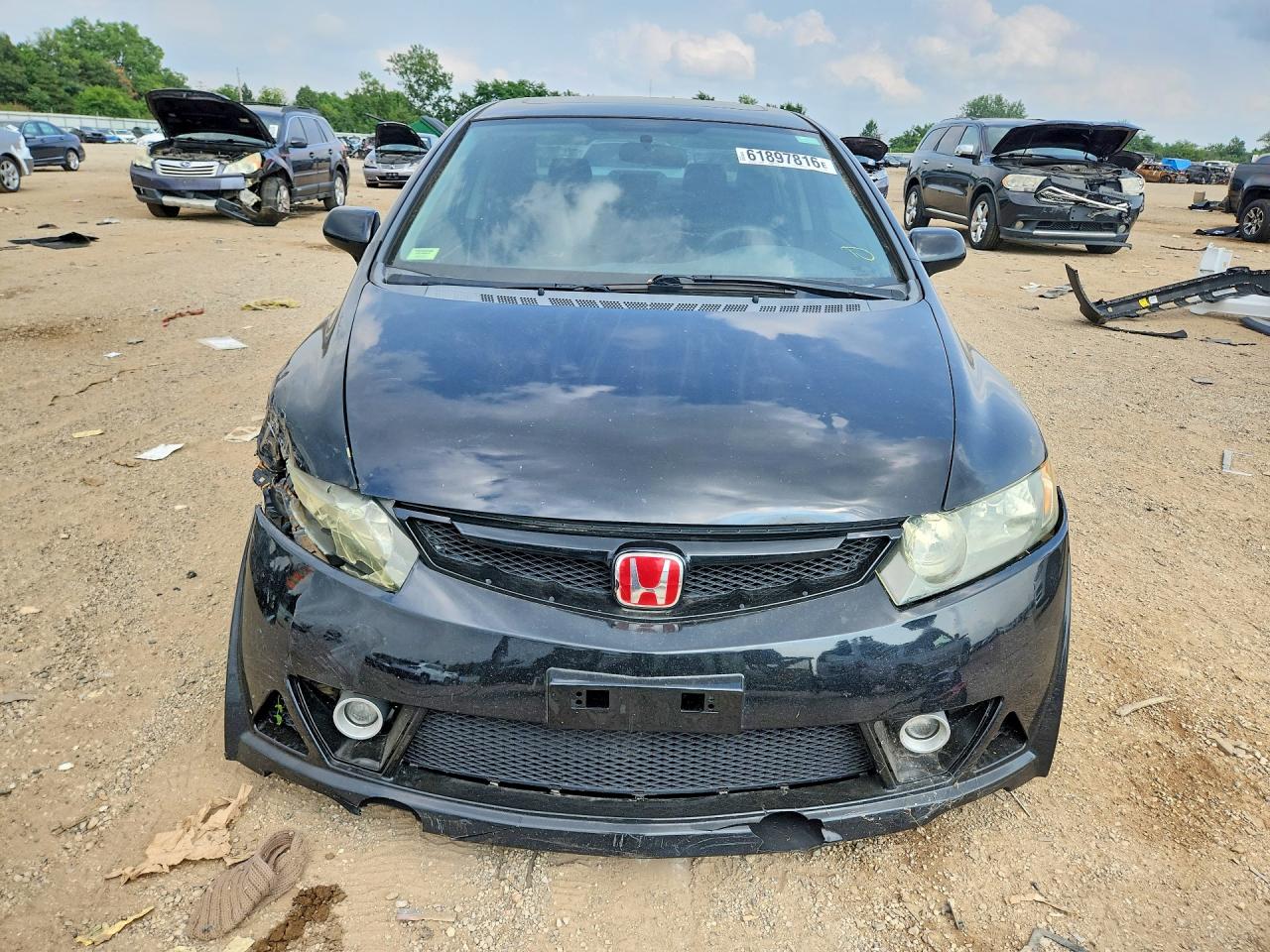 2007 Honda Civic Si Black vin: 2HGFA55547H701835