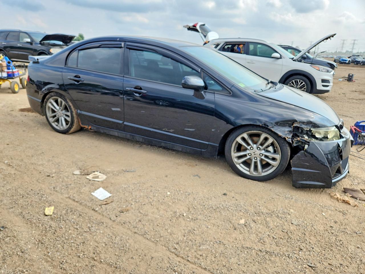 2007 Honda Civic Si Black vin: 2HGFA55547H701835