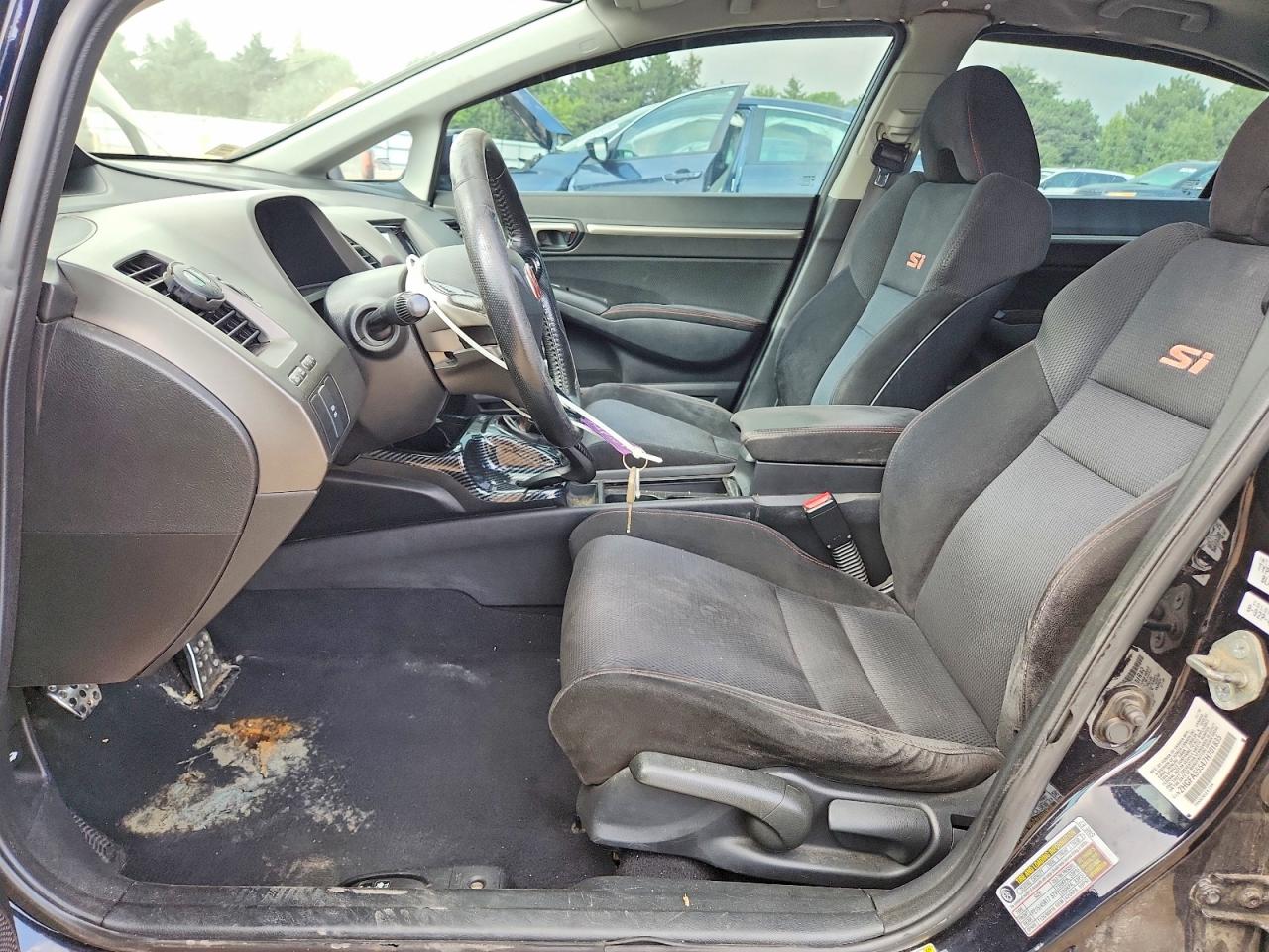2007 Honda Civic Si Black vin: 2HGFA55547H701835