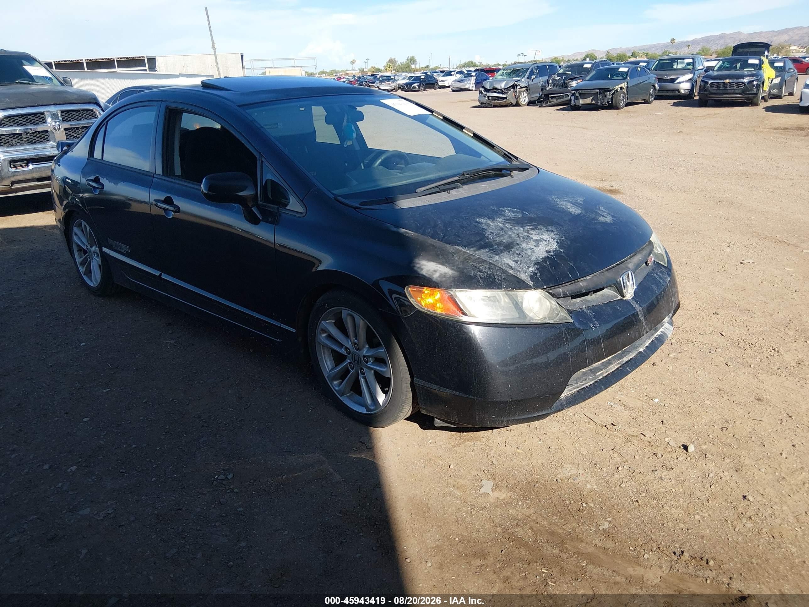 2007 Honda Civic Si Black vin: 2HGFA55547H707067