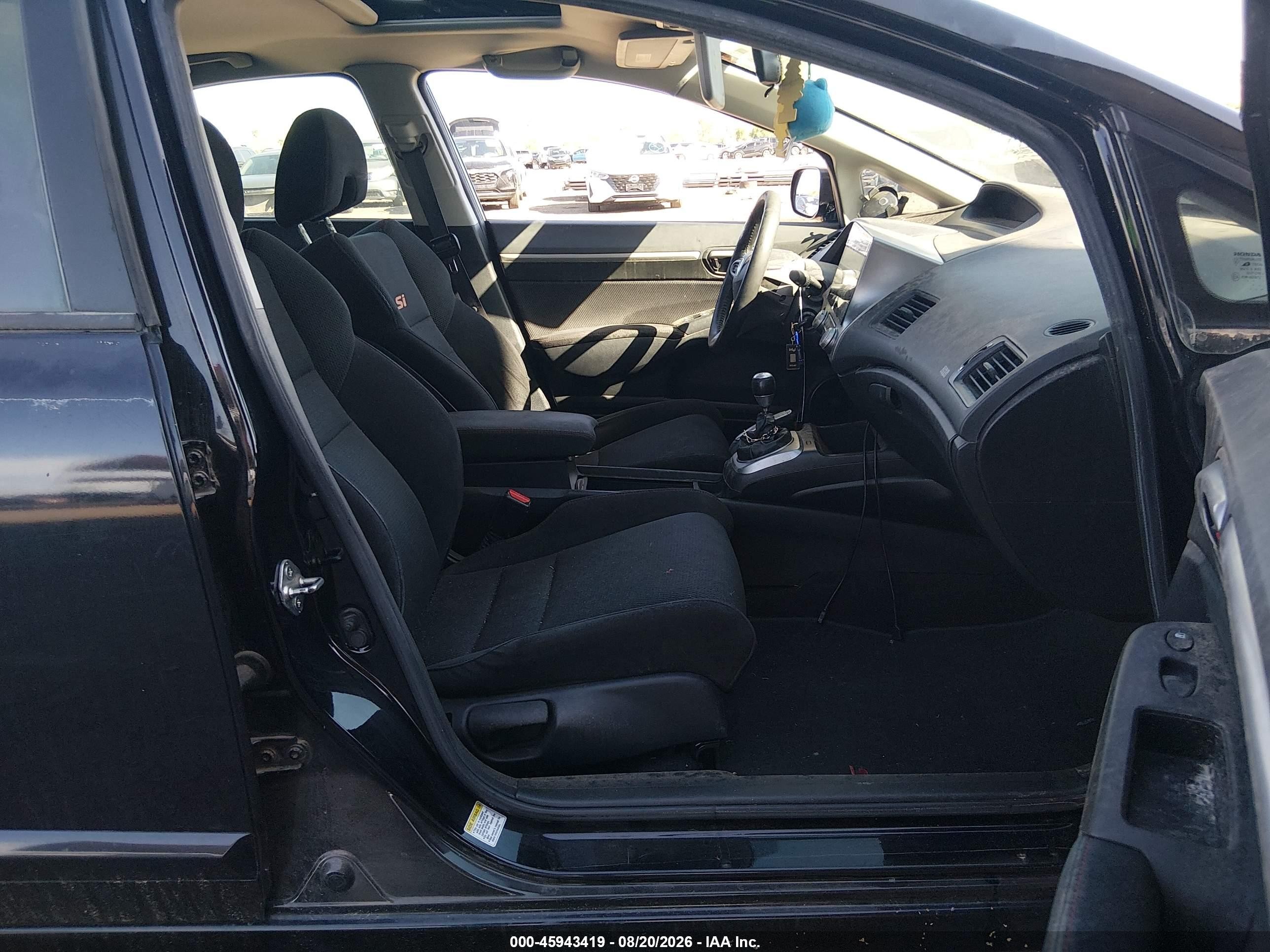2007 Honda Civic Si Black vin: 2HGFA55547H707067