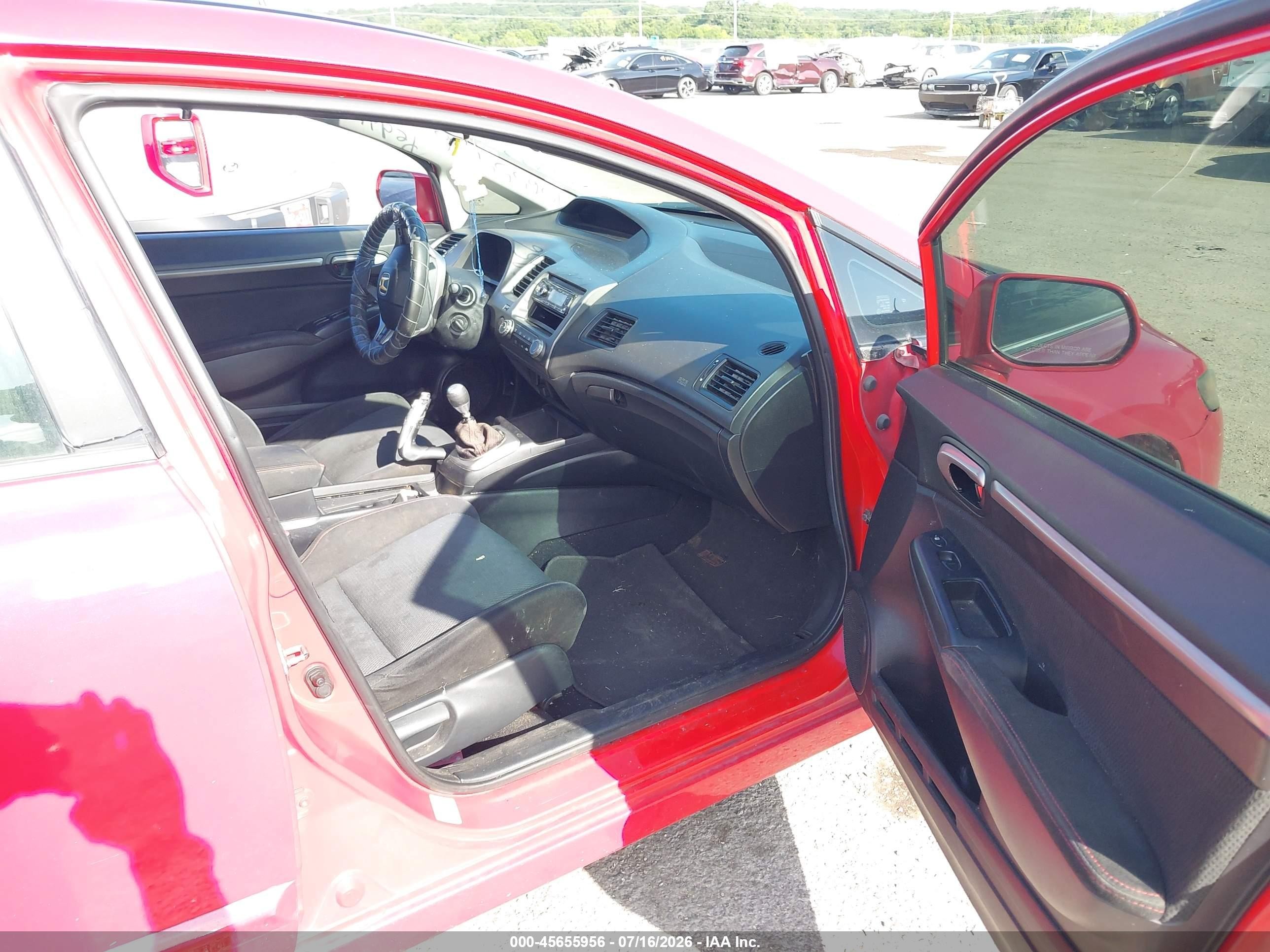 2007 Honda Civic Si Красный vin: 2HGFA55547H707814
