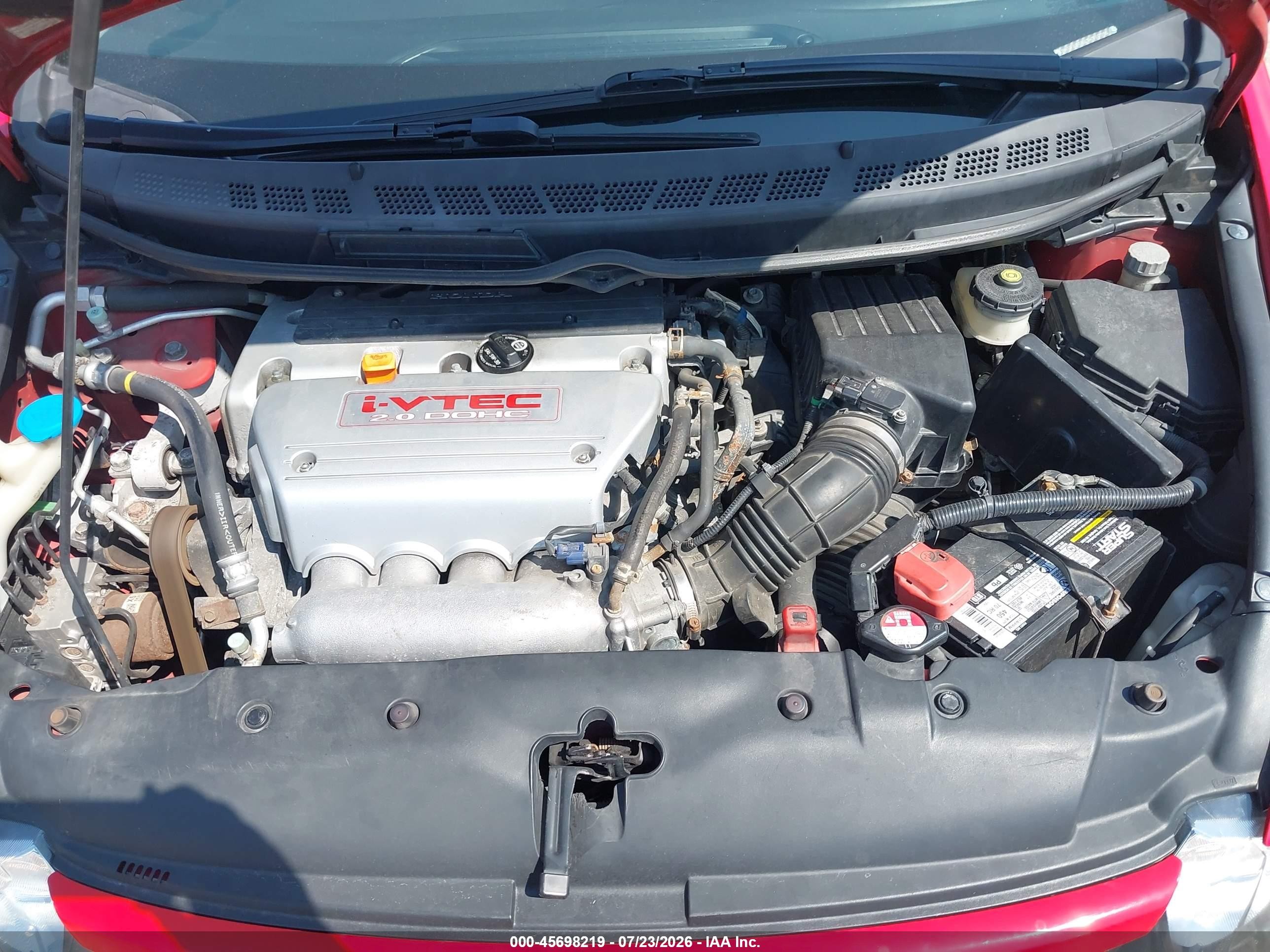 2007 Honda Civic Si Red vin: 2HGFA55547H715704