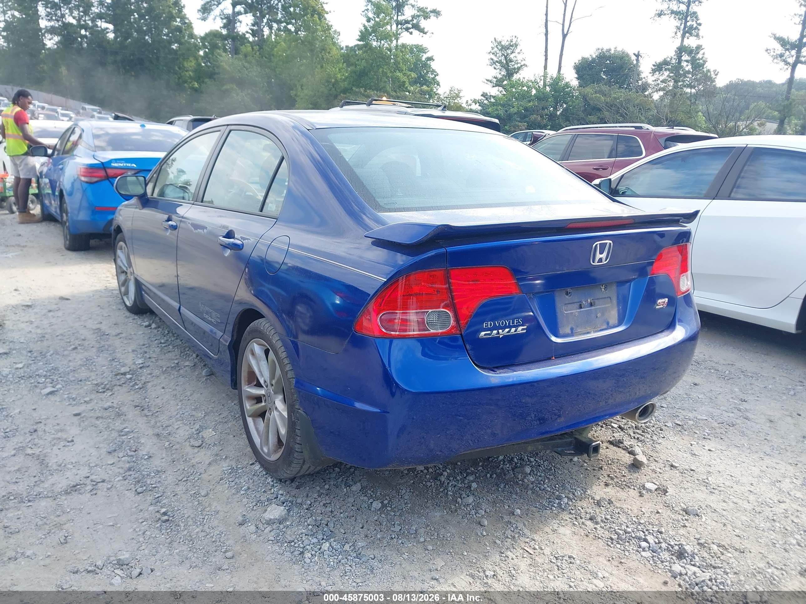2008 Honda Civic Si/si Mugen Синий vin: 2HGFA55548H703053