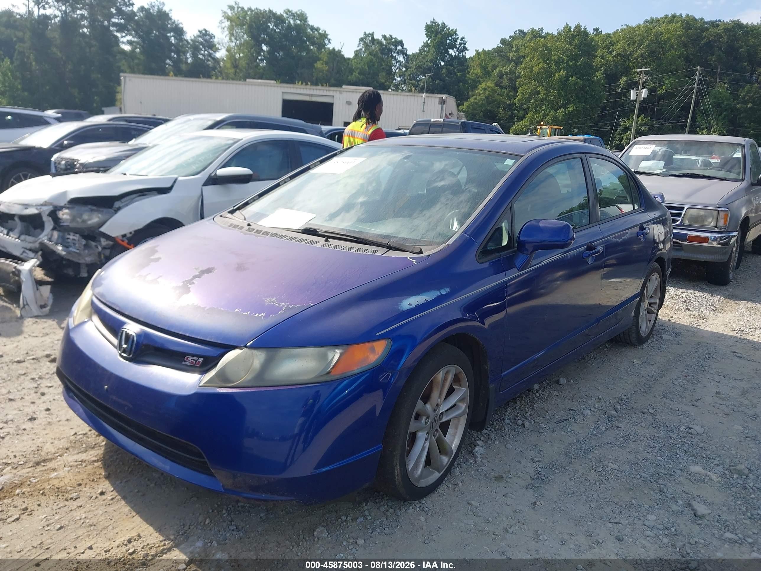 2008 Honda Civic Si/si Mugen Синий vin: 2HGFA55548H703053